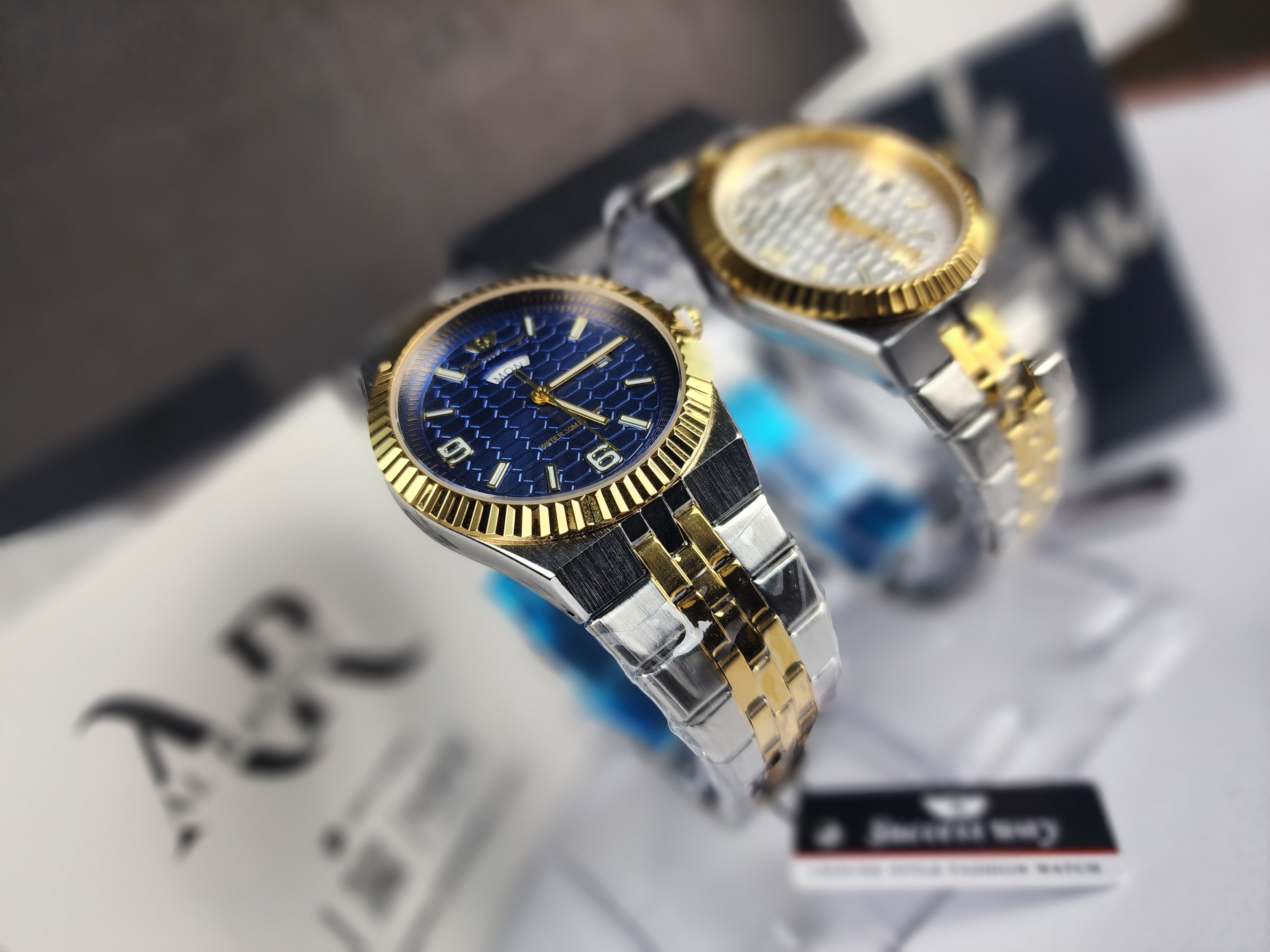 Luxury Successway (Day - Date) L270 - Two Tone - Blue Dial