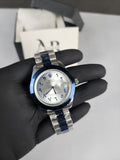 Rolex Luxury Watch Two Tone - Arabic - Silver Dial