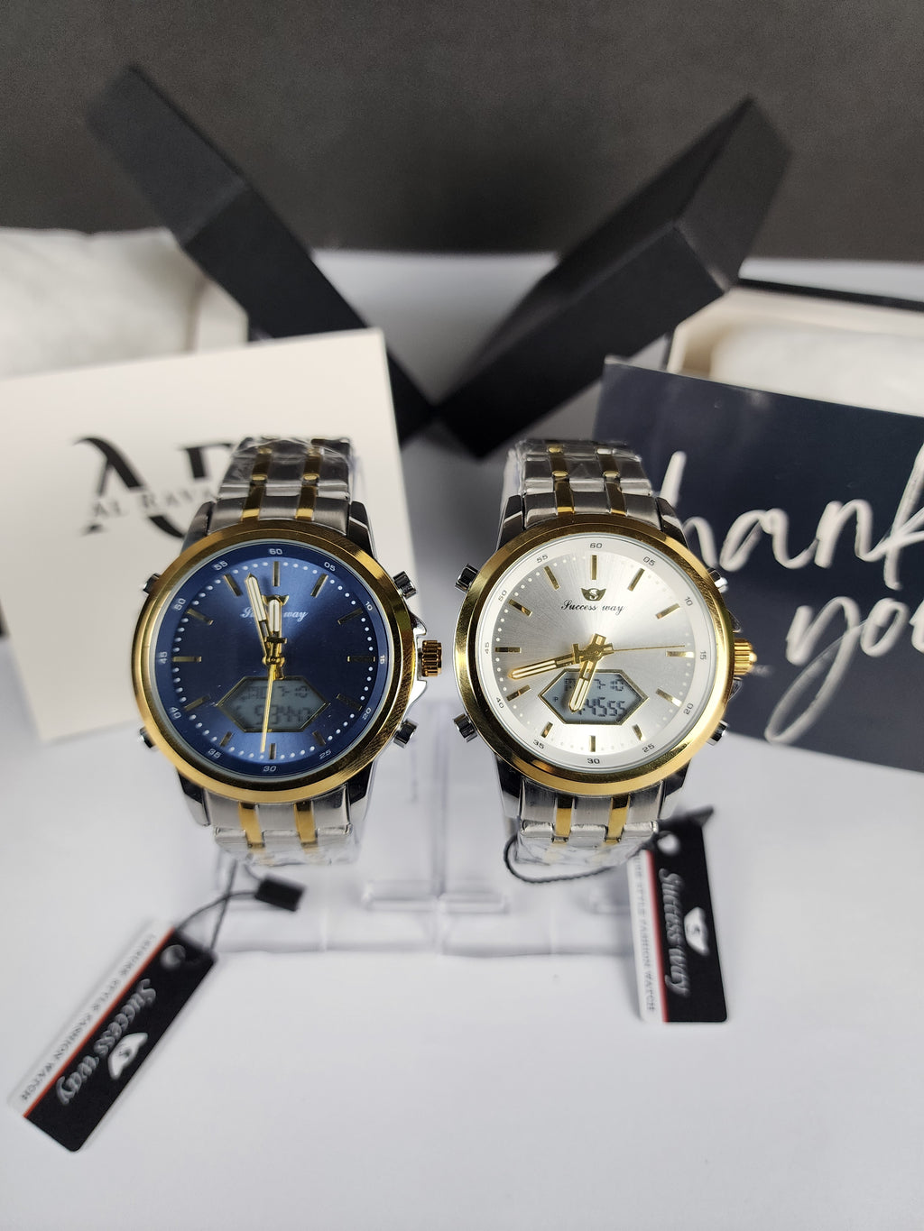 Successway Dual Time L226 - Two Tone - Silver Dial