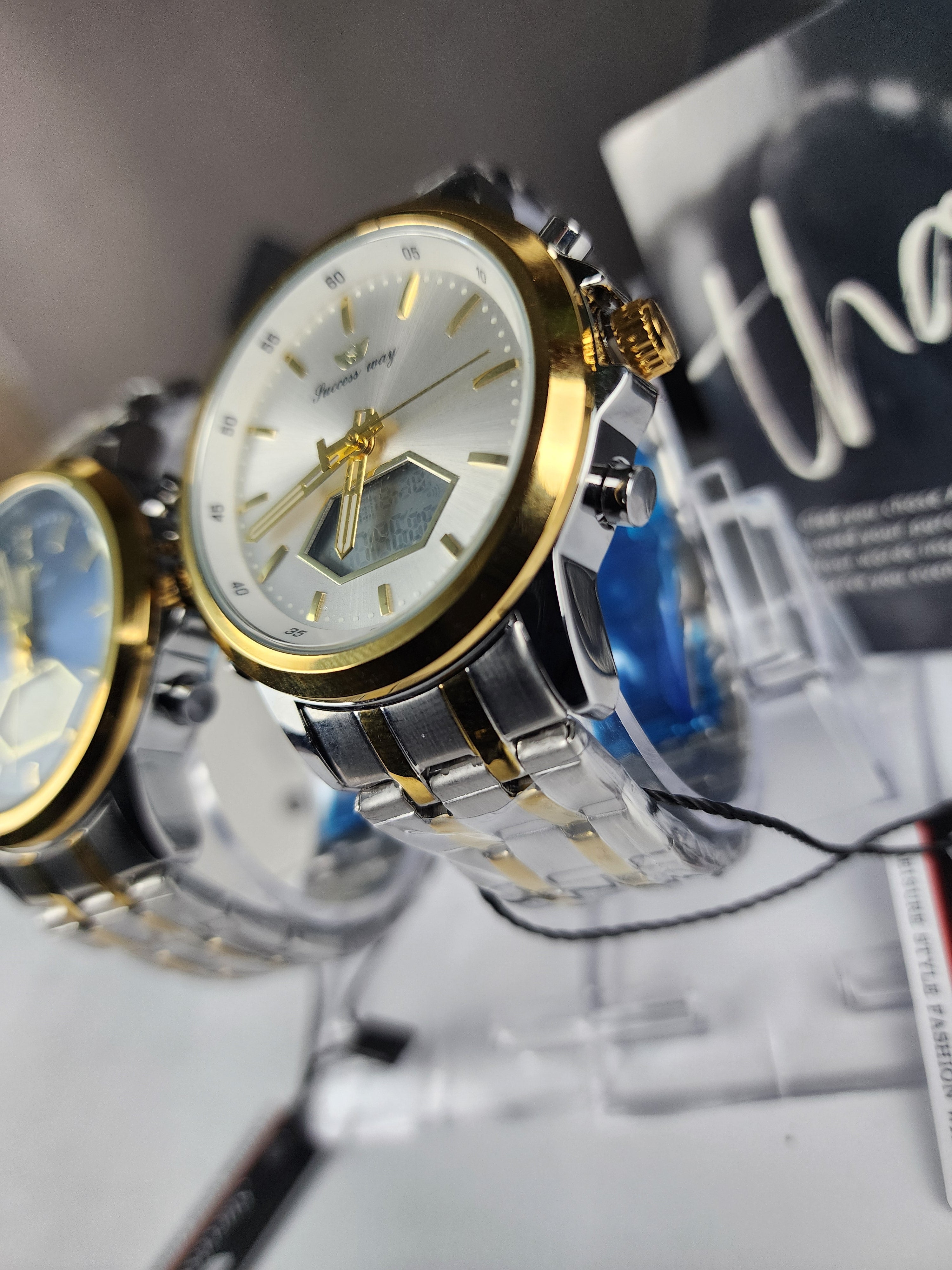 Successway Dual Time L226 - Two Tone - Silver Dial