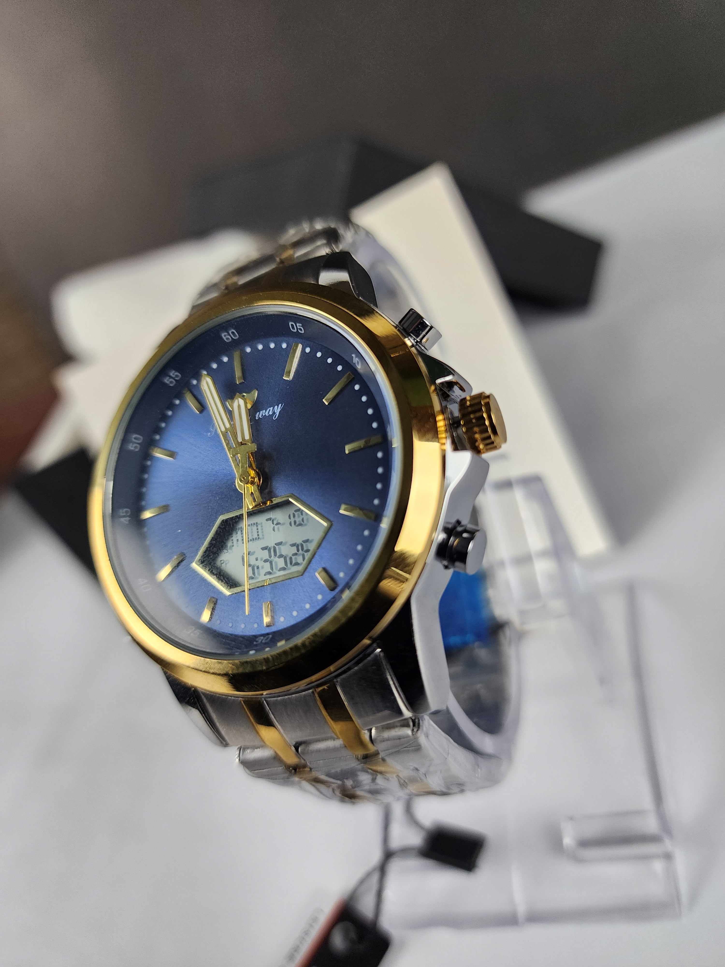Successway Dual Time L226 - Two Tone - Blue Dial