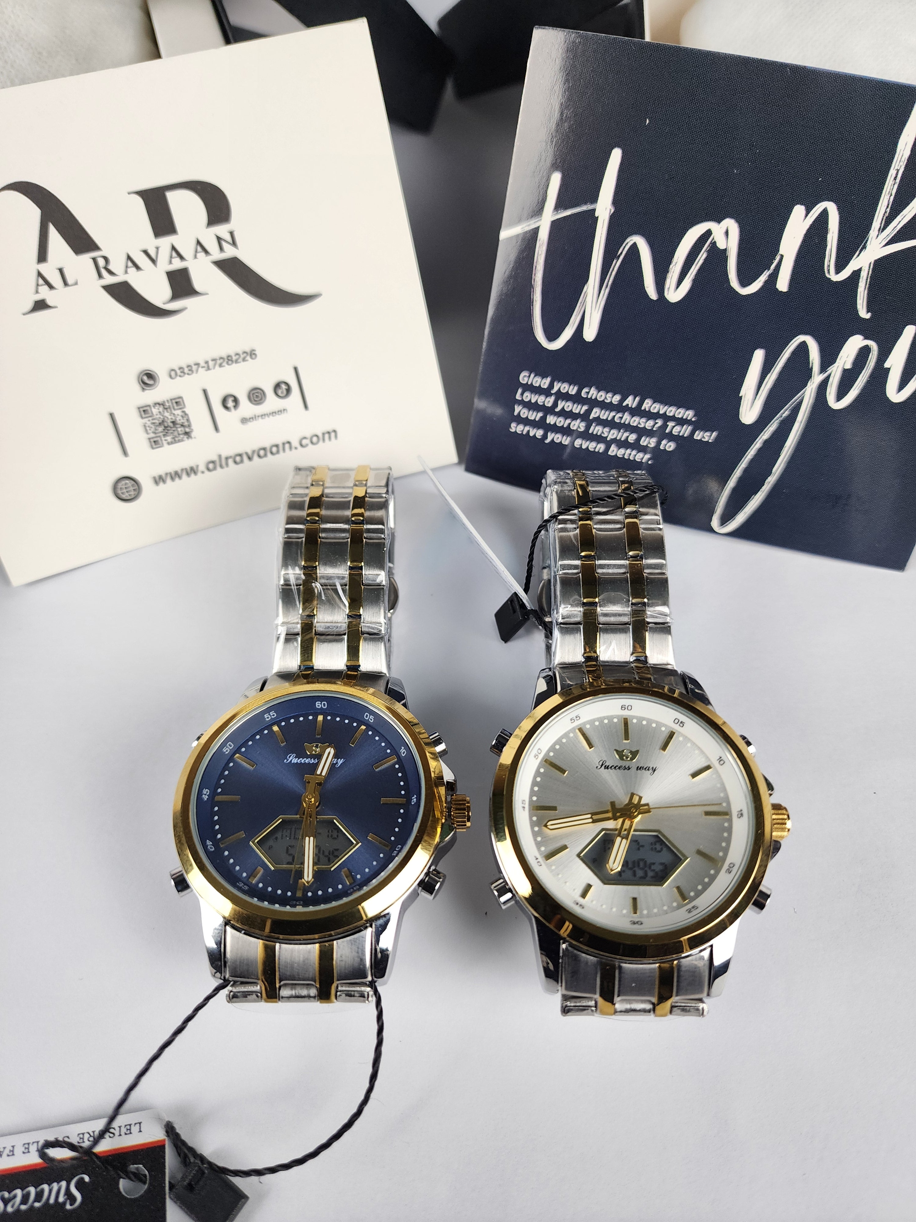 Successway Dual Time L226 - Two Tone - Silver Dial