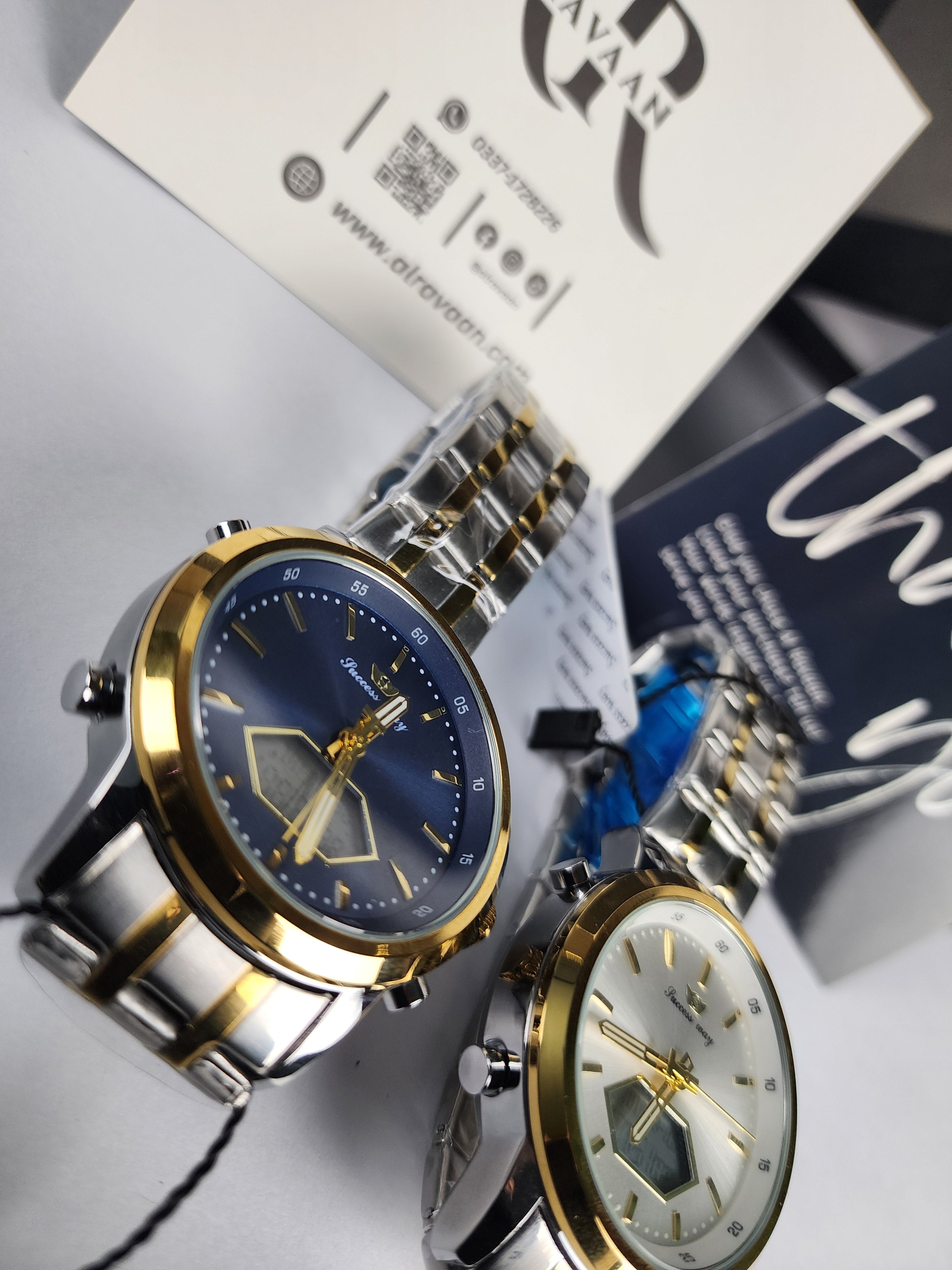Successway Dual Time L226 - Two Tone - Blue Dial