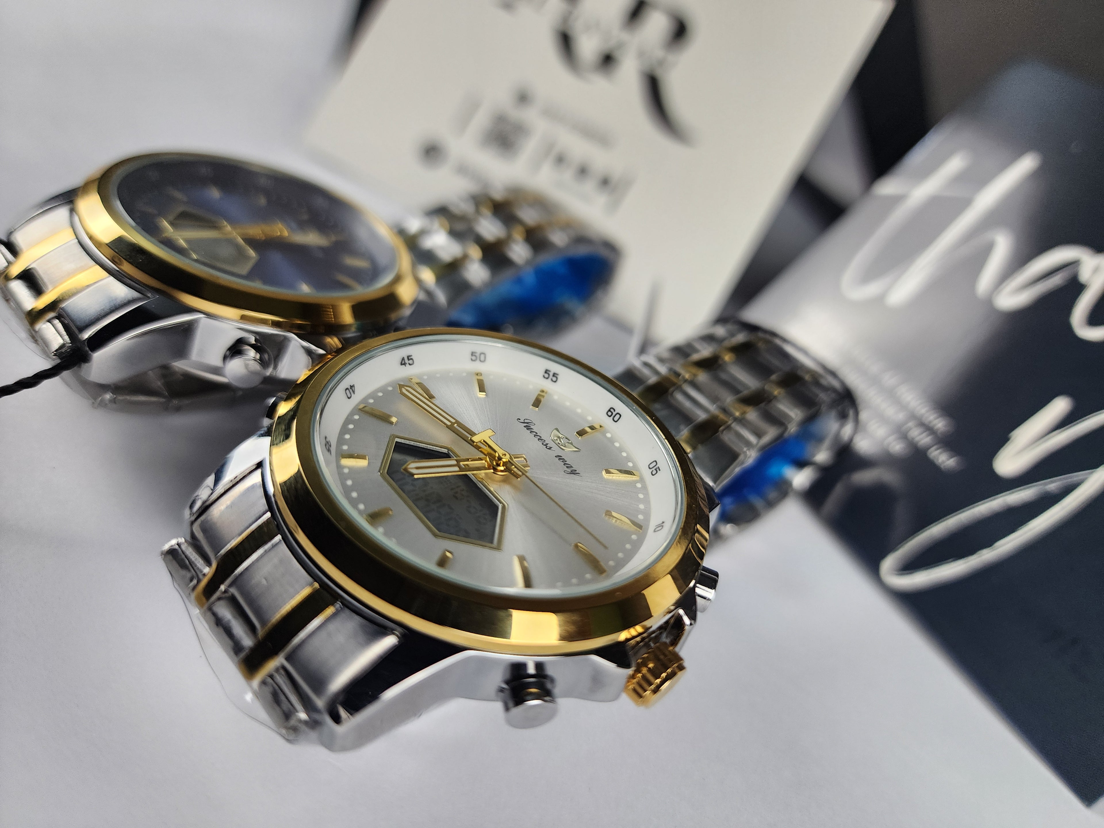 Successway Dual Time L226 - Two Tone - Silver Dial