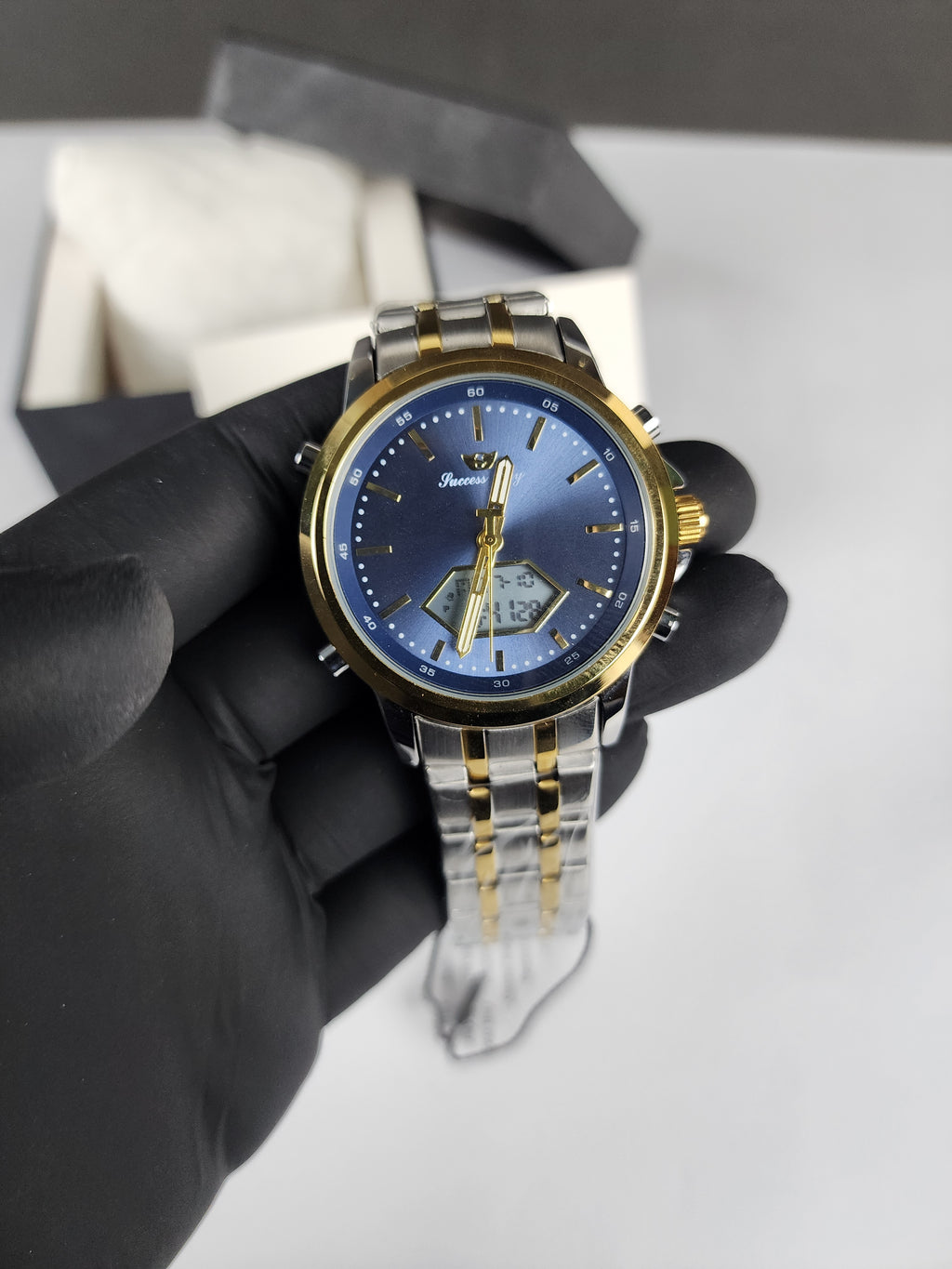 Successway Dual Time L226 - Two Tone - Blue Dial