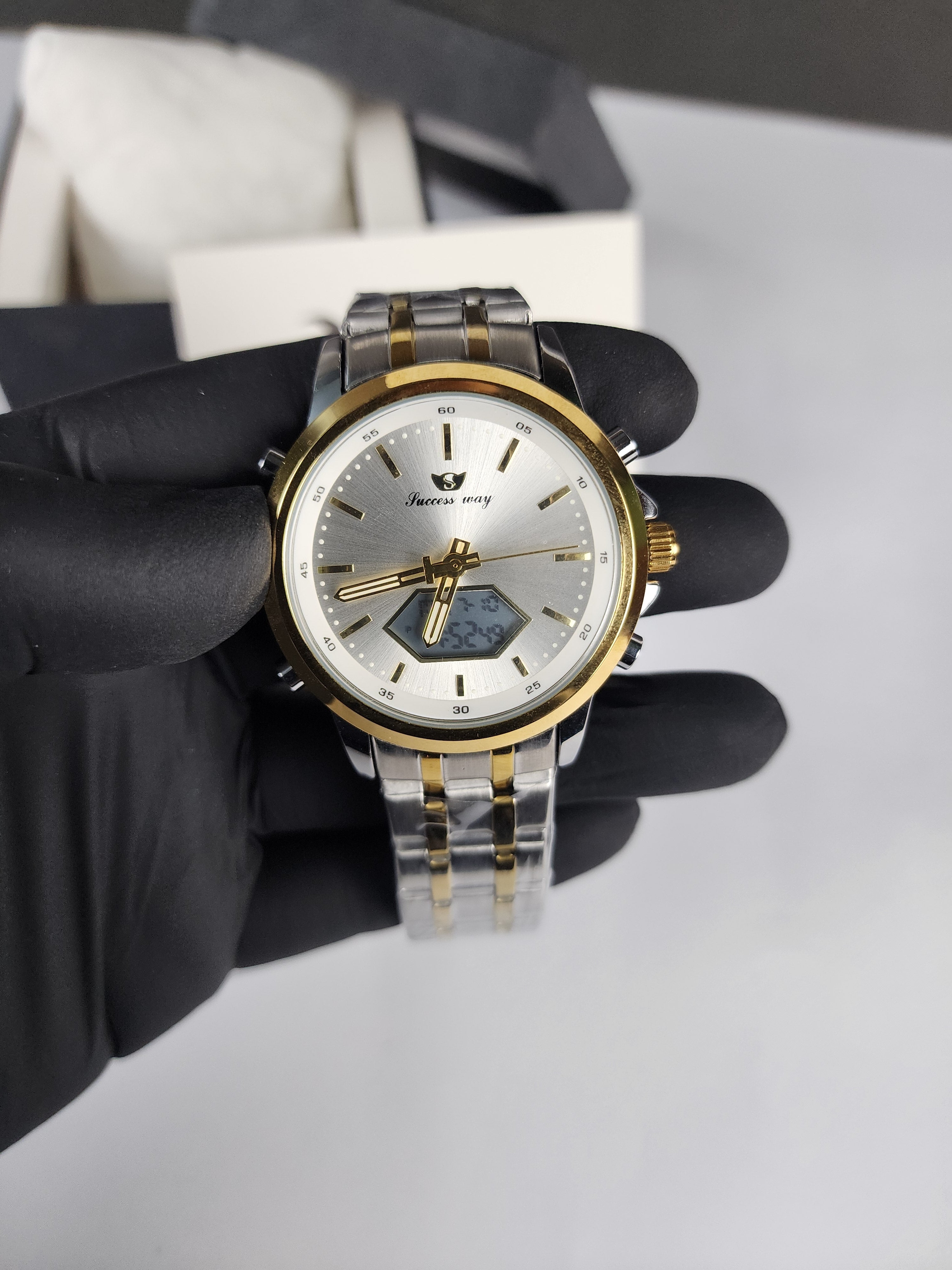 Successway Dual Time L226 - Two Tone - Silver Dial