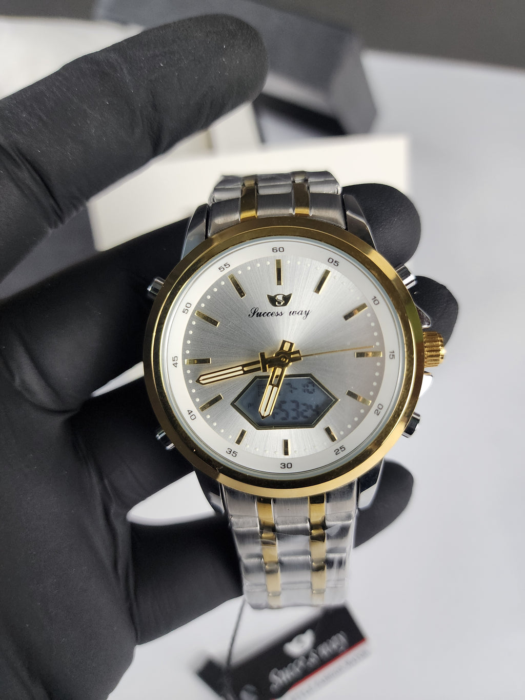 Successway Dual Time L226 - Two Tone - Silver Dial