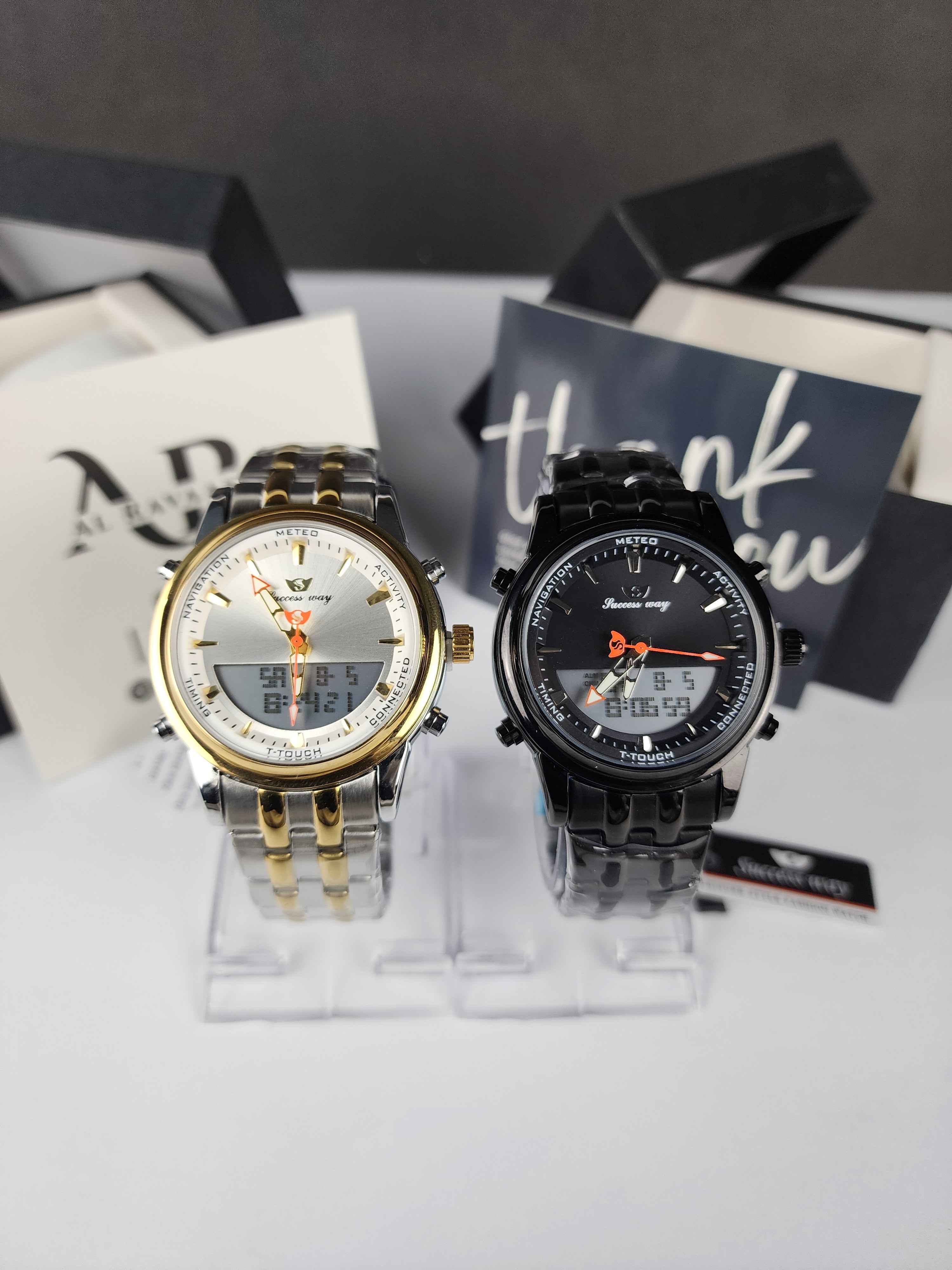 Successway Dual Time L233 - Two Tone - Silver Dial