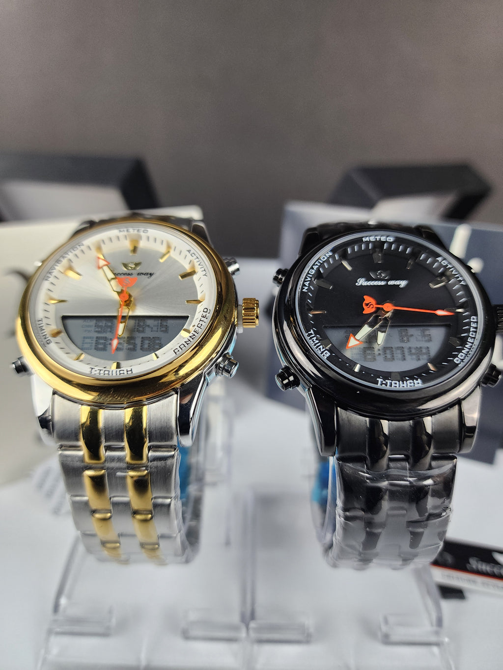 Successway Dual Time L233 - Two Tone - Silver Dial