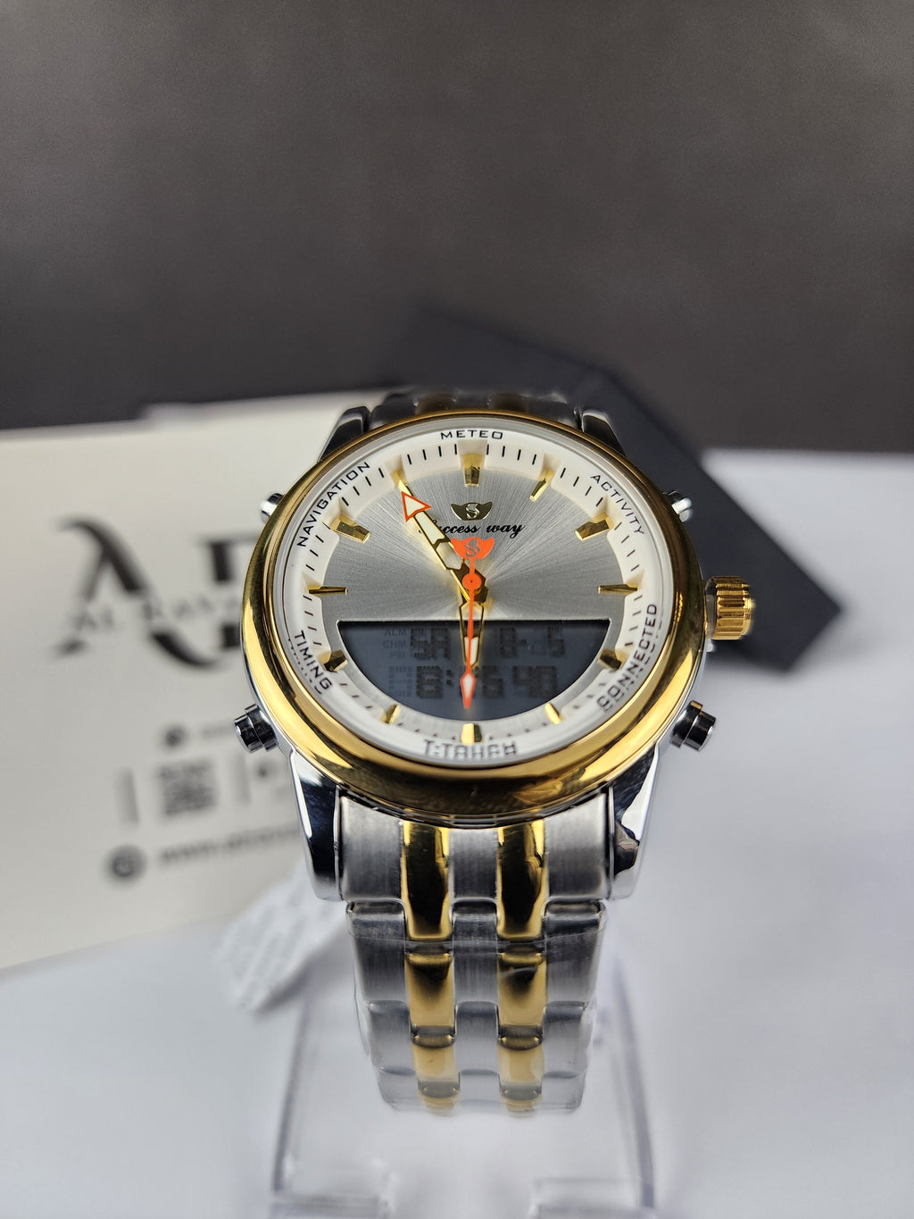 Successway Dual Time L233 - Two Tone - Silver Dial