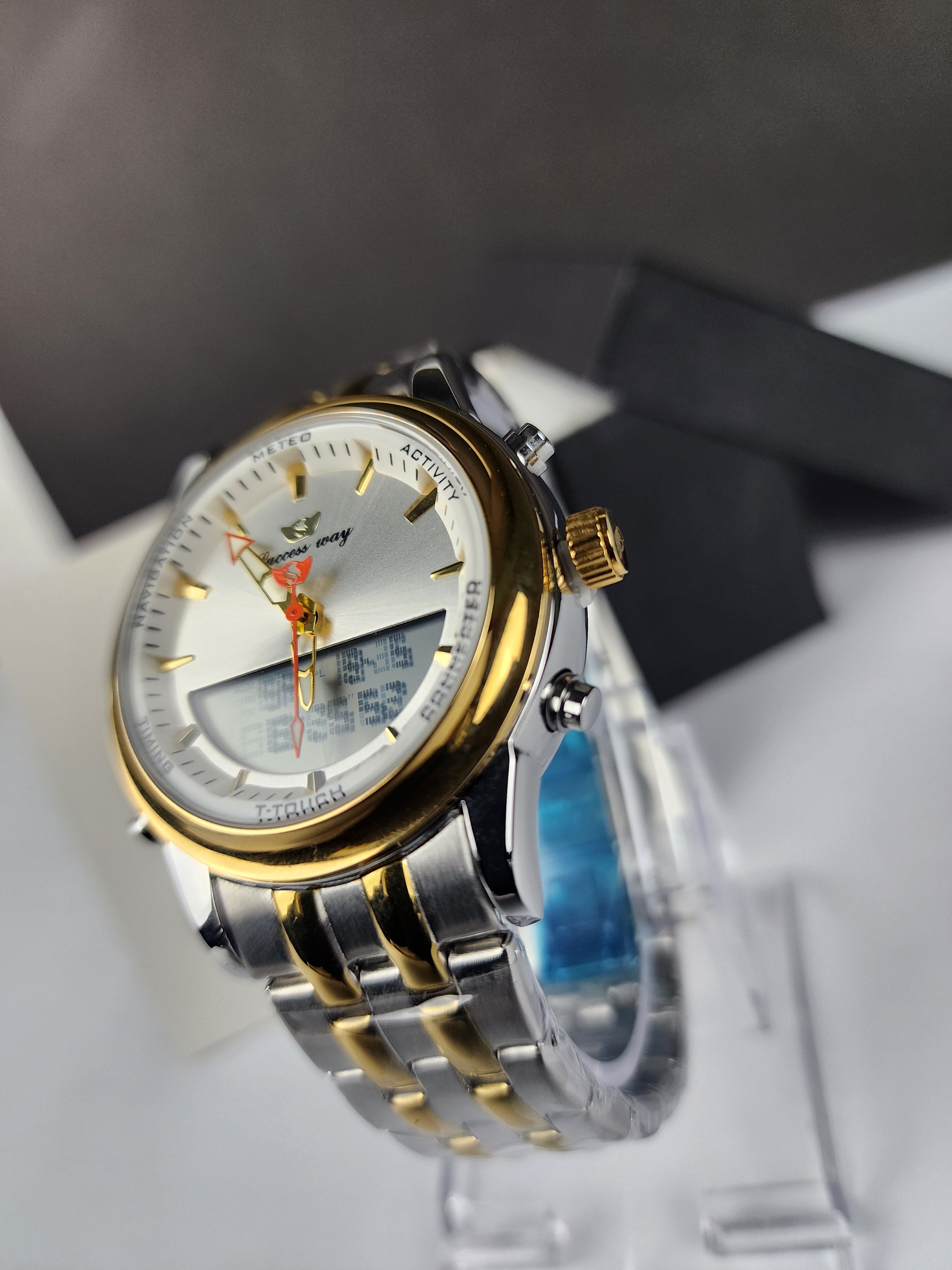 Successway Dual Time L233 - Two Tone - Silver Dial