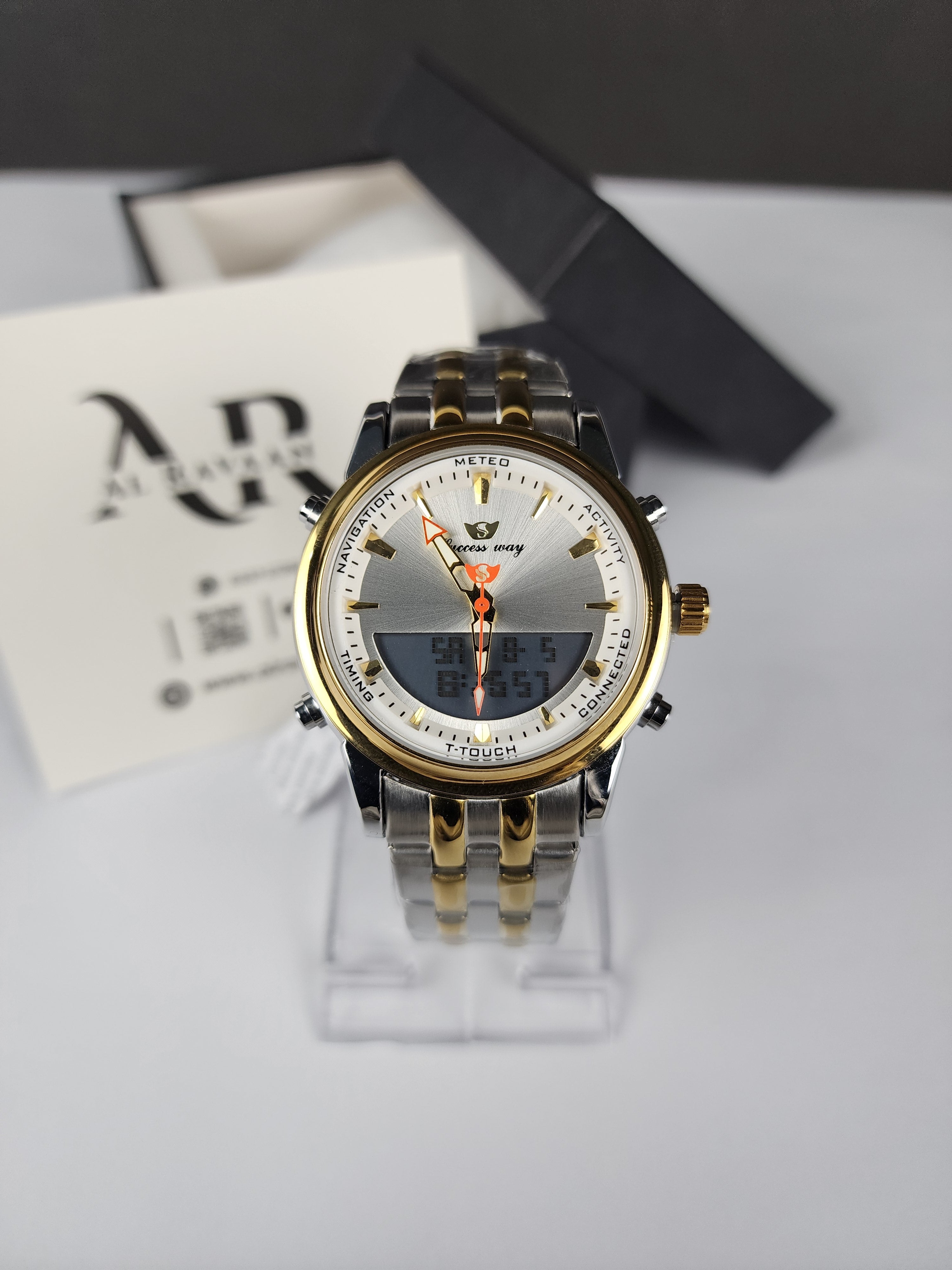 Successway Dual Time L233 - Two Tone - Silver Dial