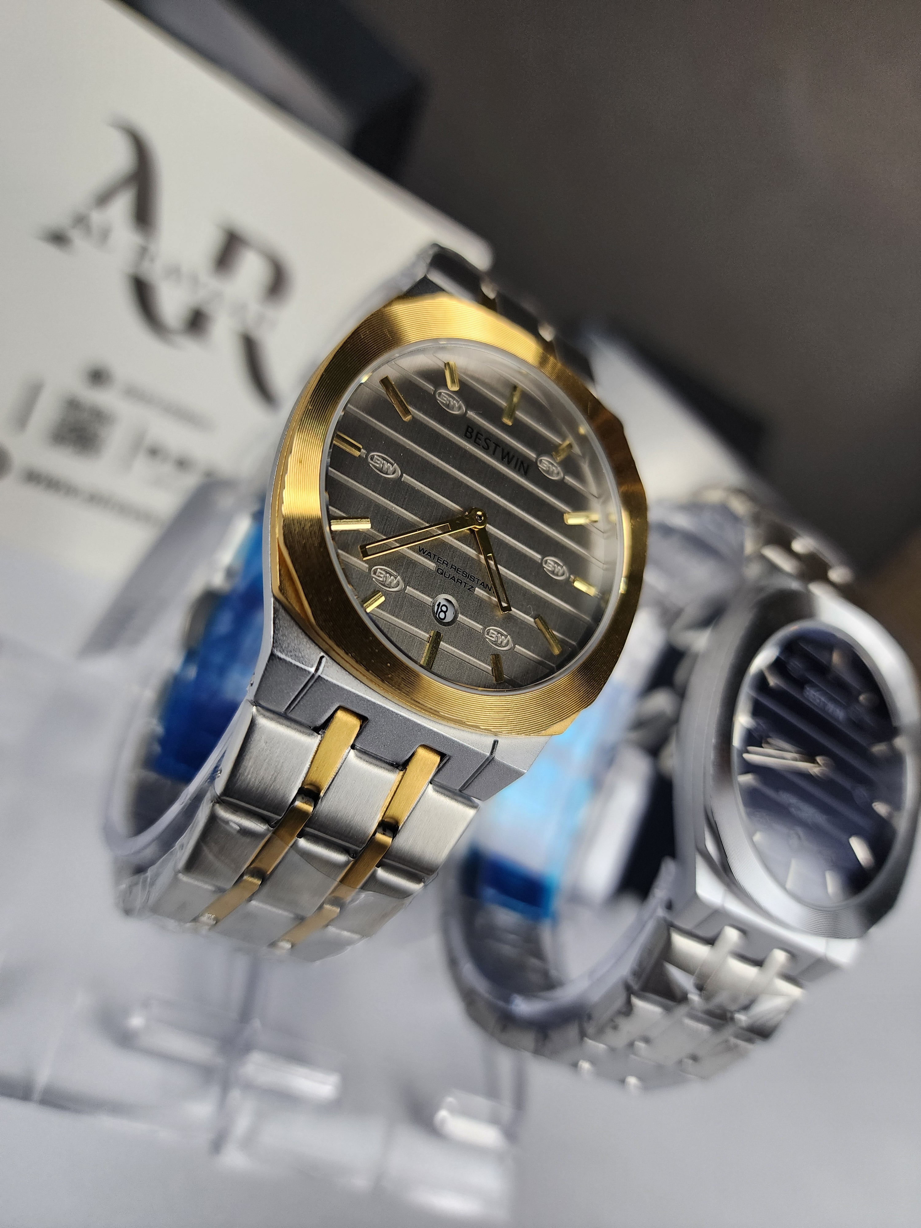 Luxury Bestwin Slim #227 - Two Tone - Silver Dial