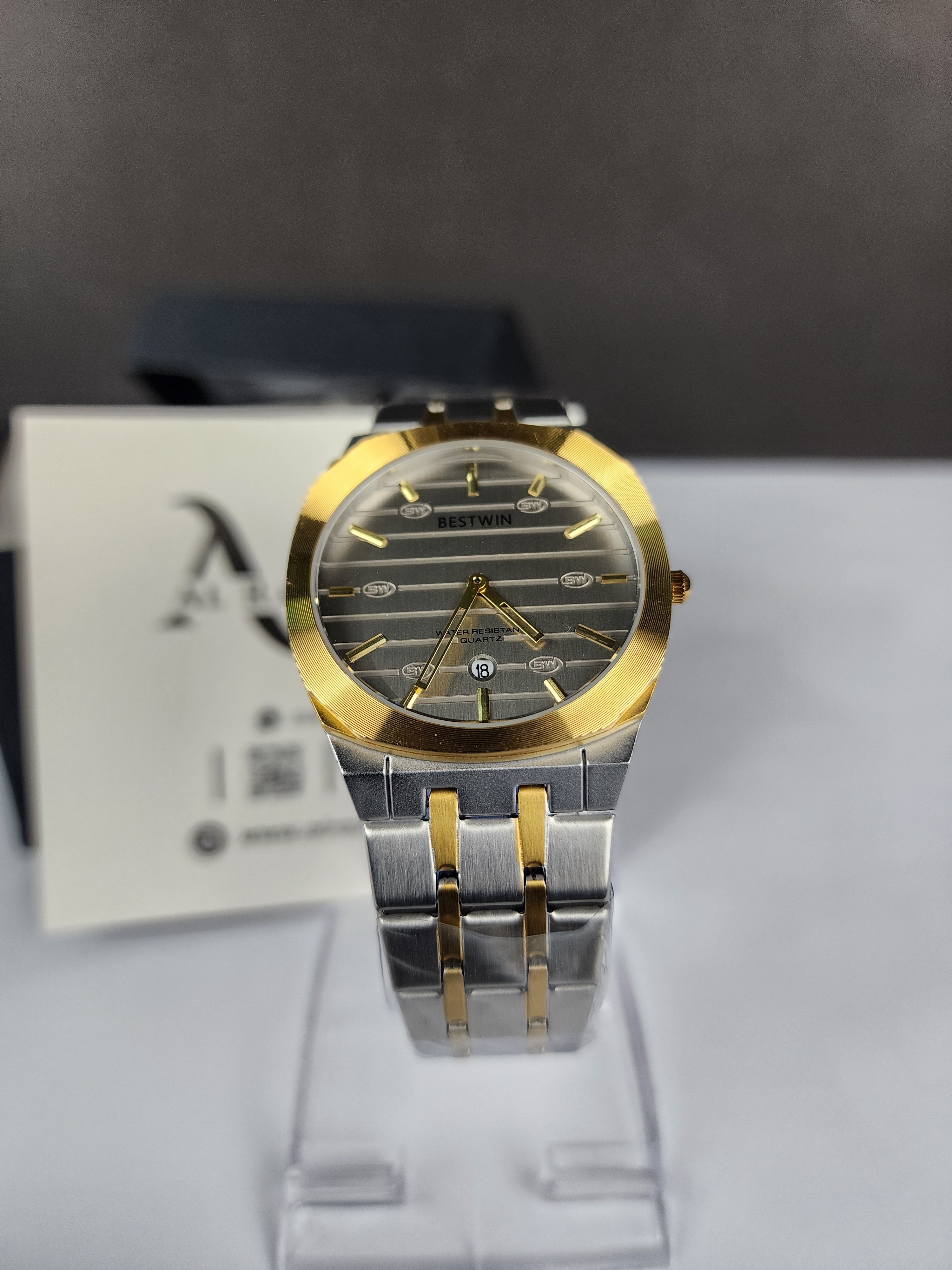 Luxury Bestwin Slim #227 - Two Tone - Silver Dial