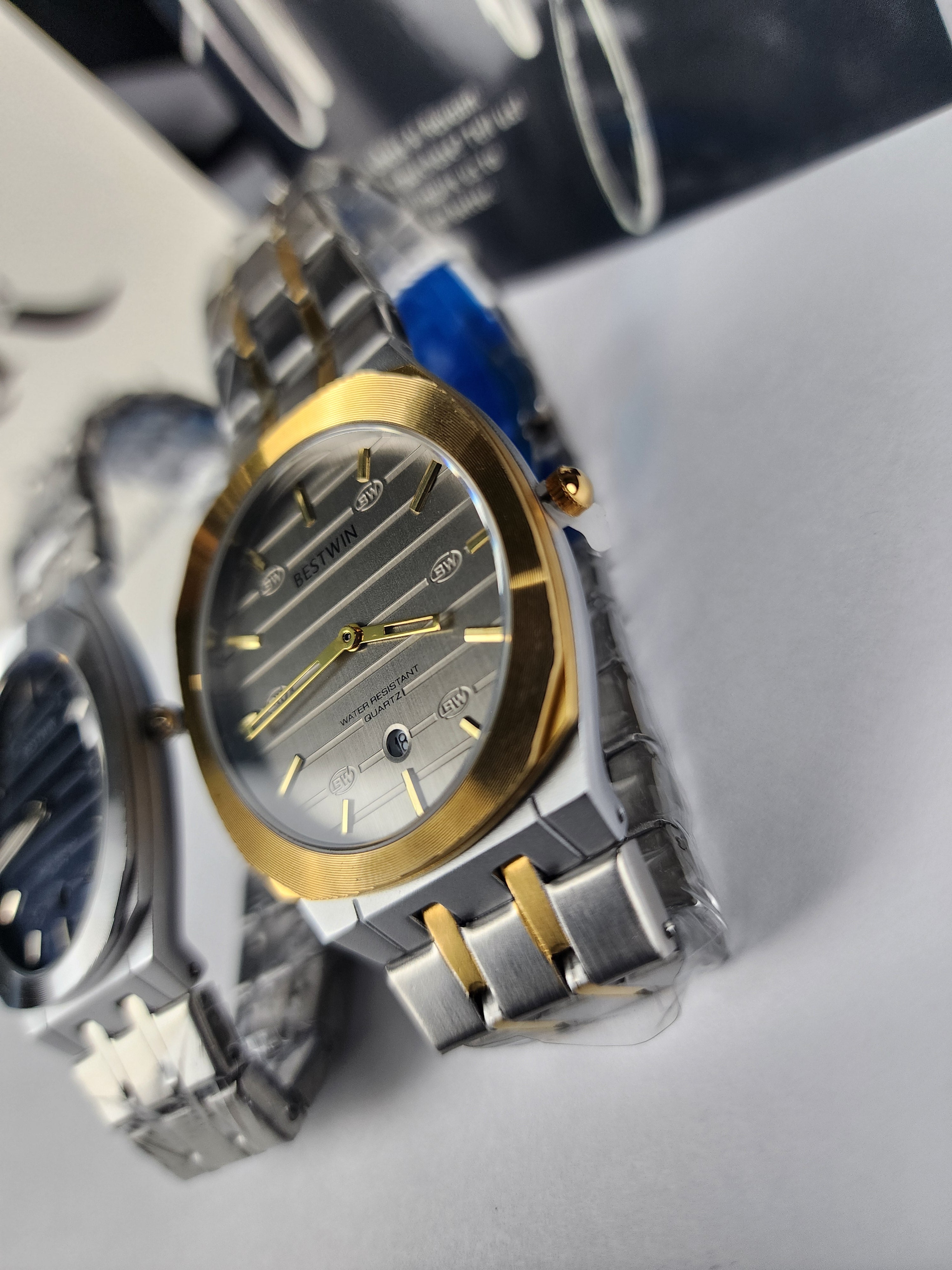 Luxury Bestwin Slim #227 - Two Tone - Silver Dial