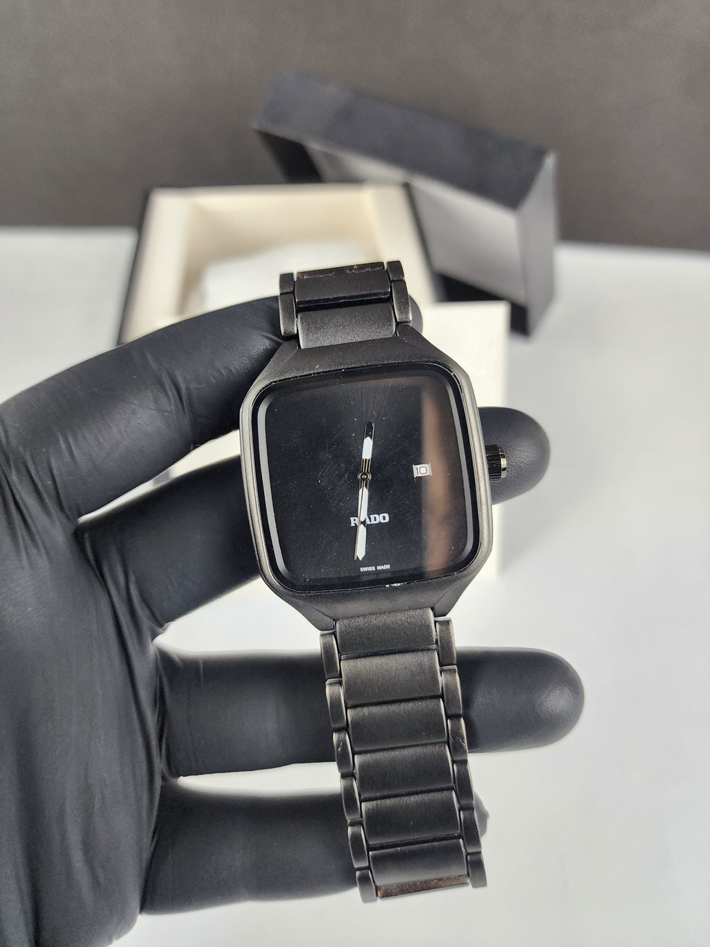 Rado Minimalist True Square Watch - Full Black