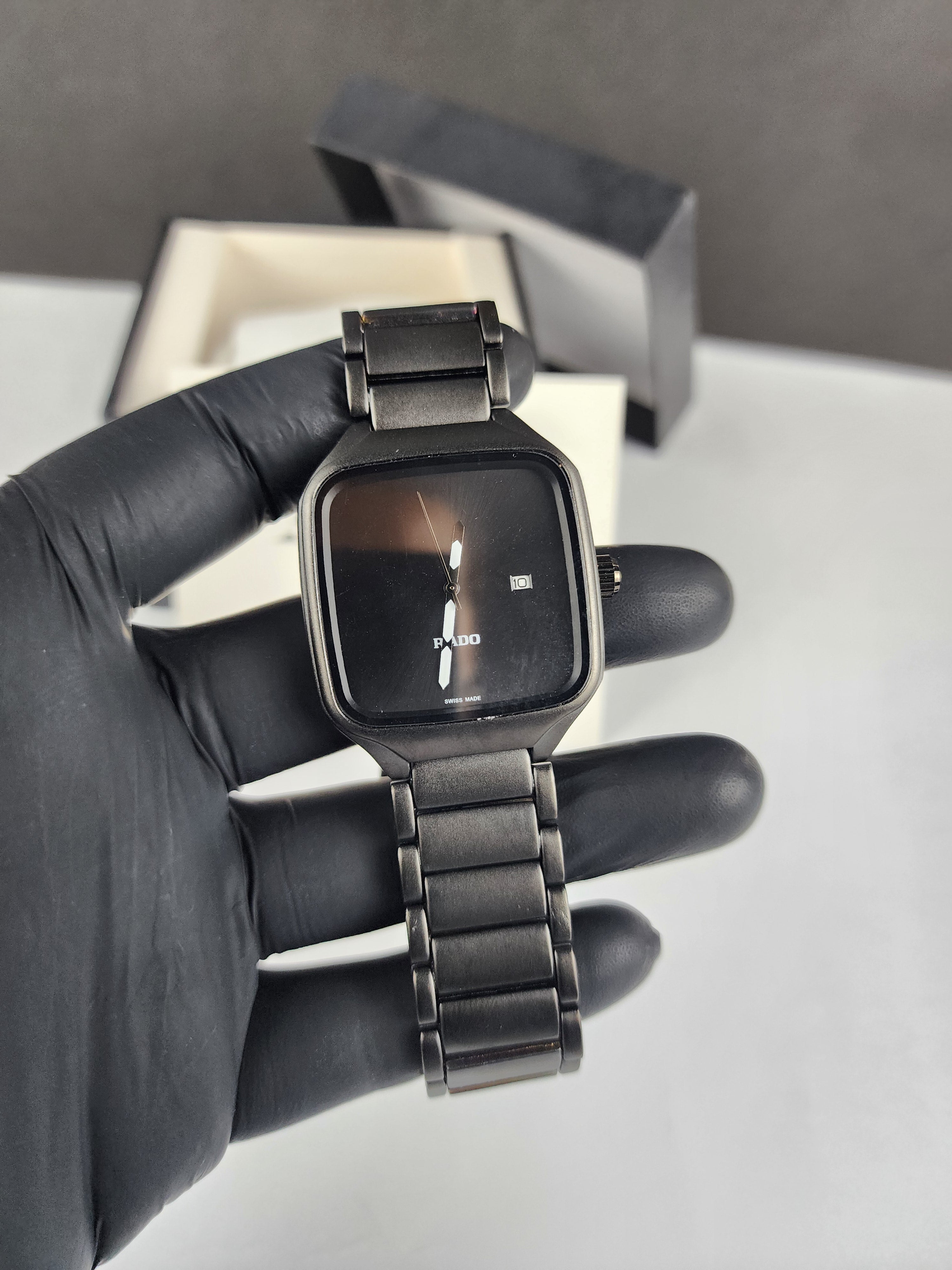 Rado Minimalist True Square Watch - Full Black