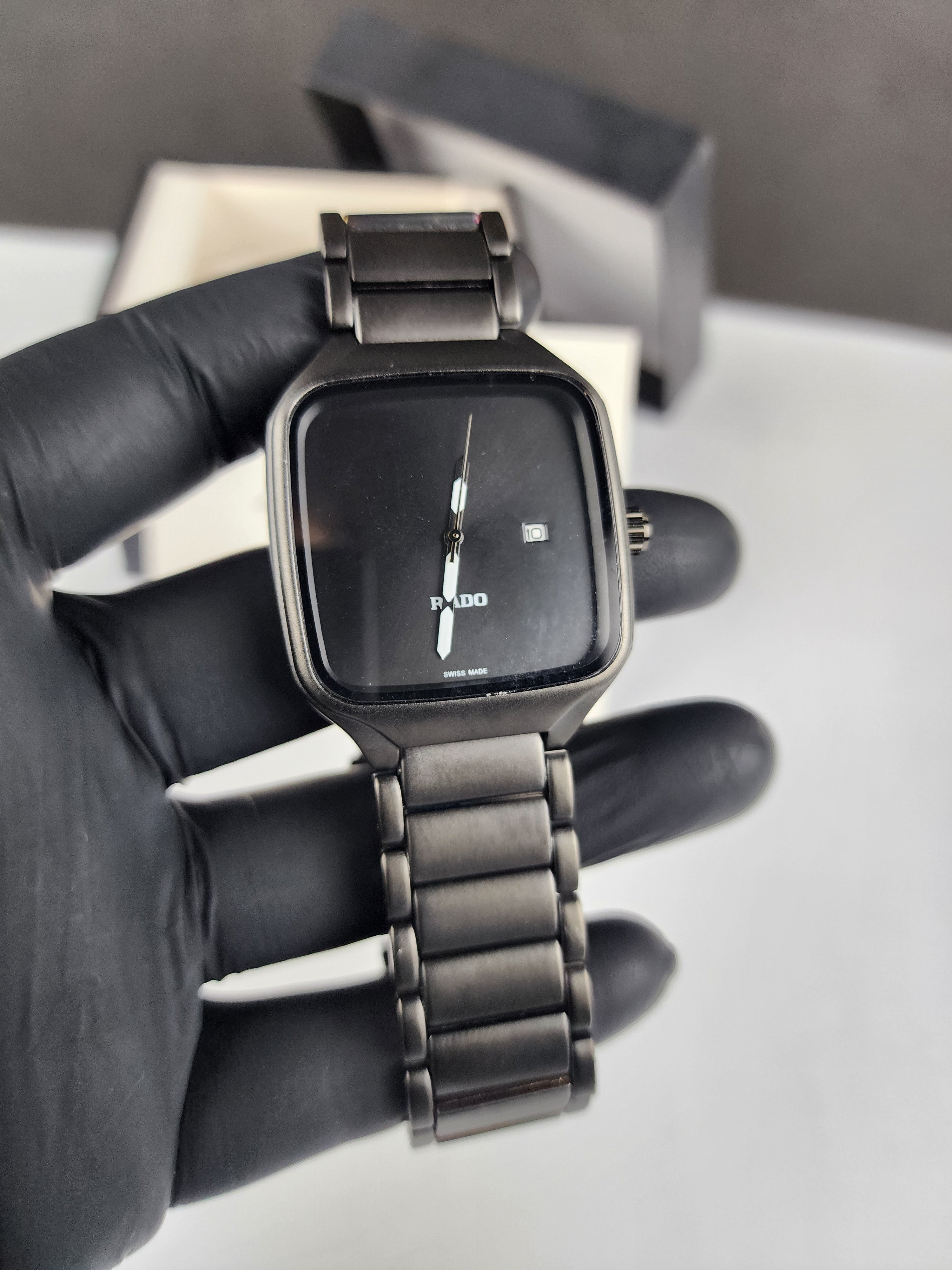 Rado Minimalist True Square Watch - Full Black