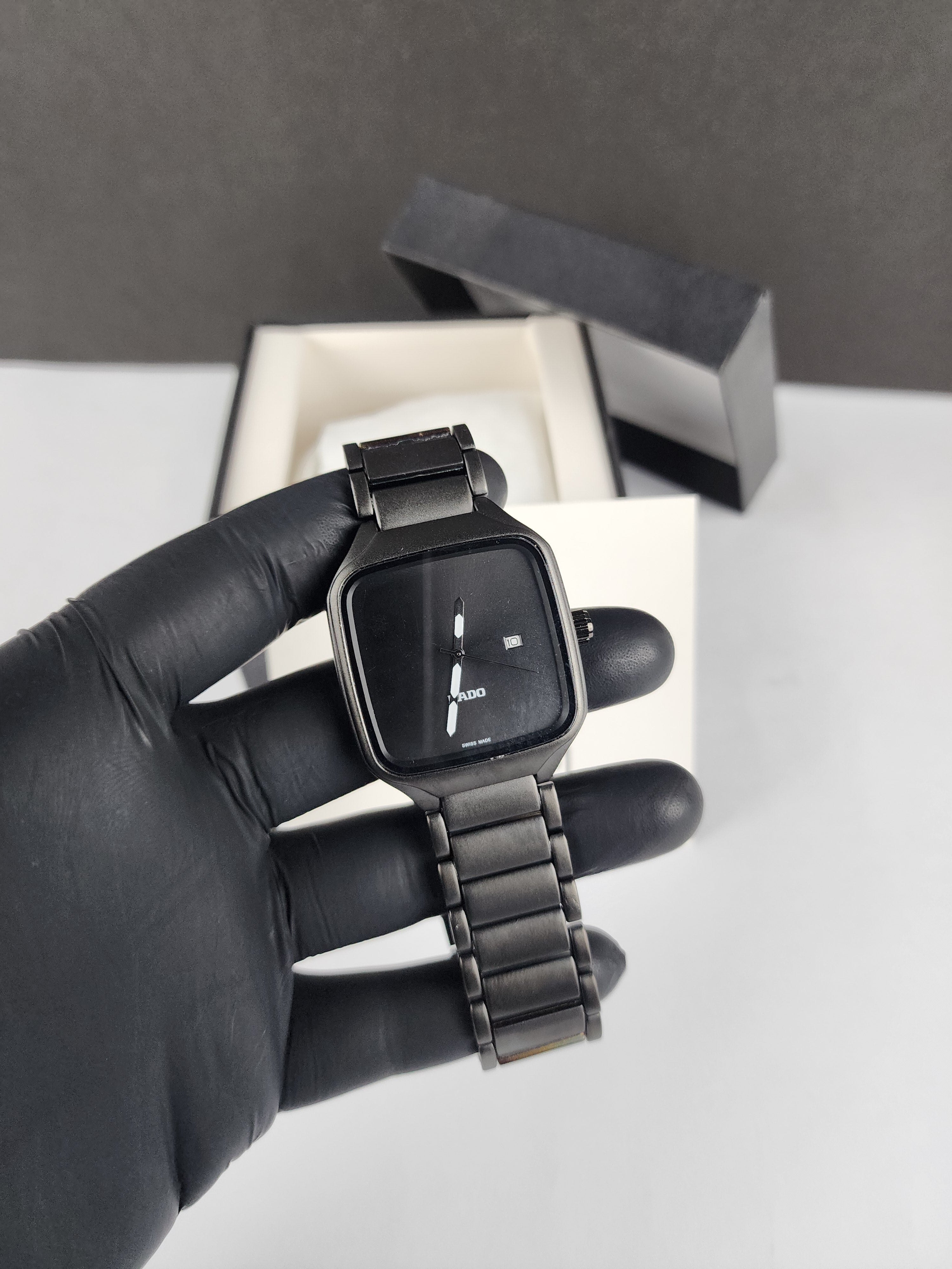 Rado Minimalist True Square Watch - Full Black