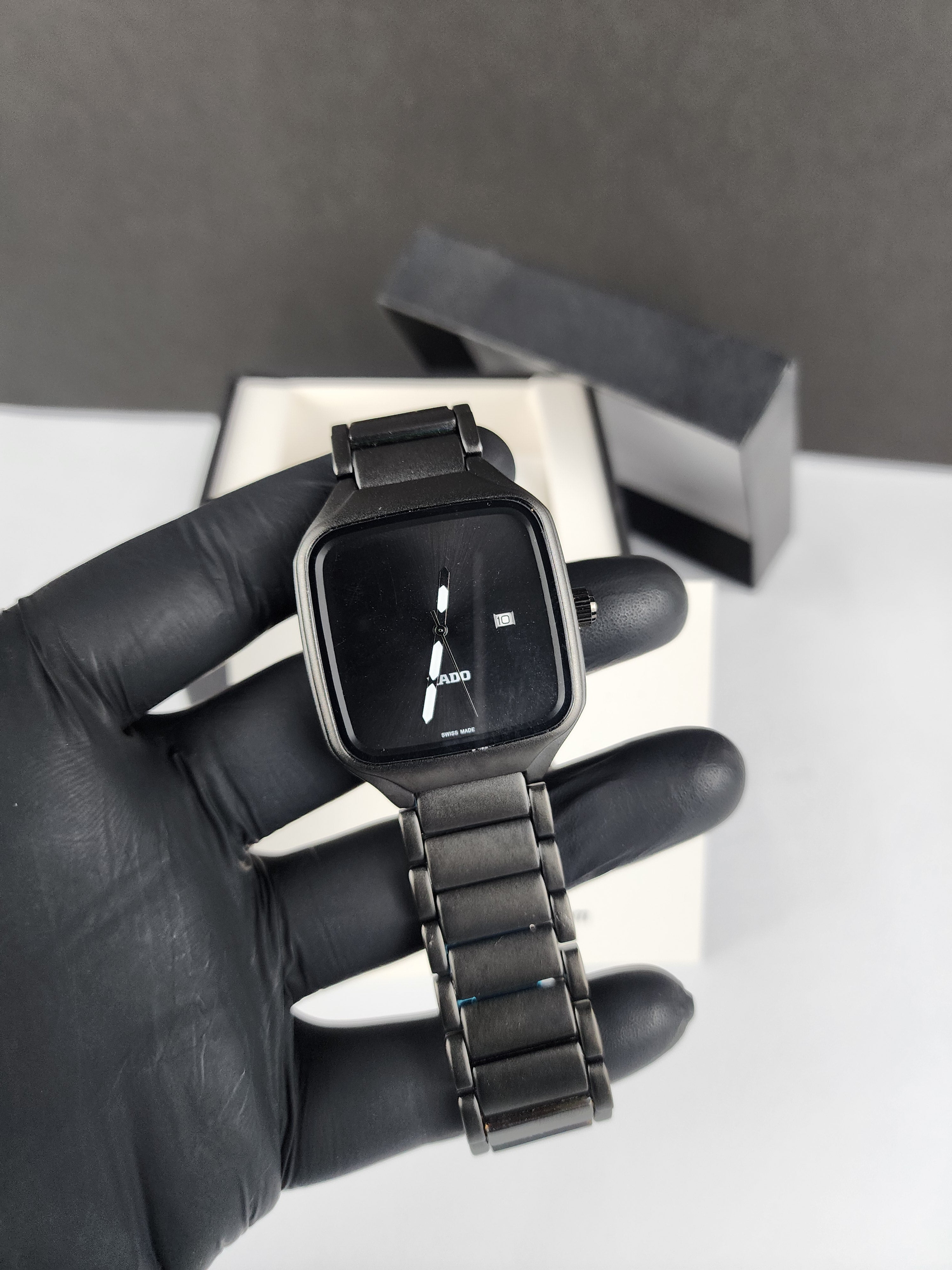 Rado Minimalist True Square Watch - Full Black