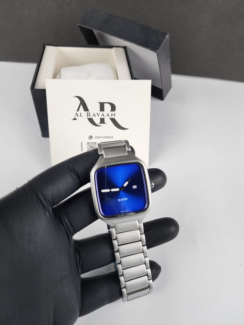 Rado Minimalist True Square Watch - Silver - Blue Dial
