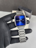 Rado Minimalist True Square Watch - Silver - Blue Dial
