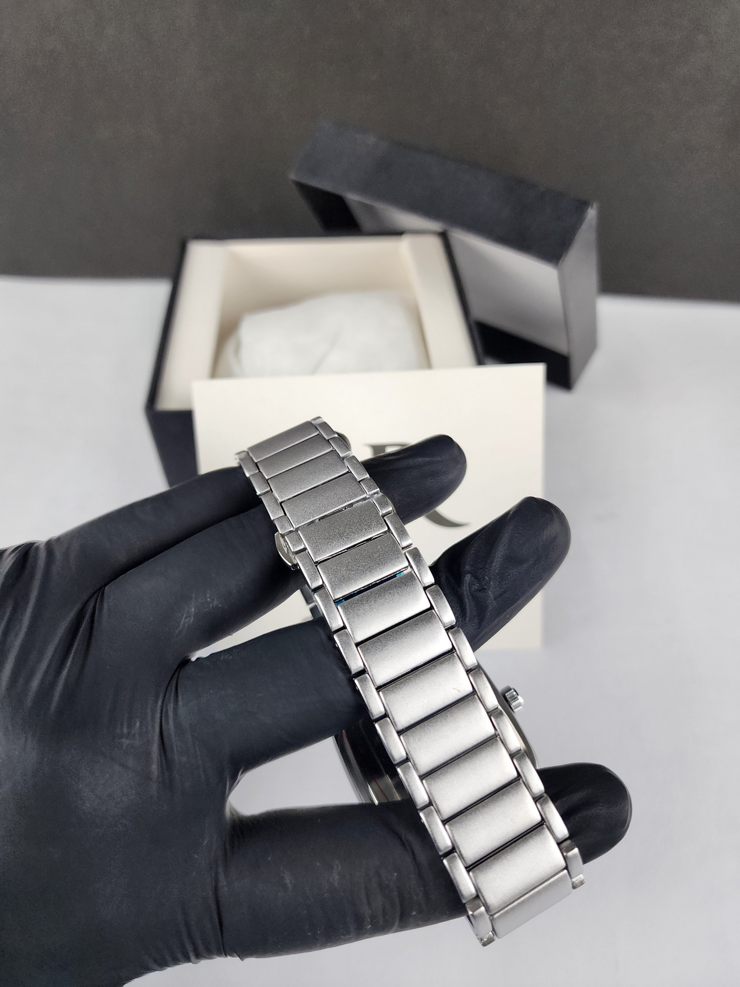 Rado Minimalist True Square Watch - Silver - Blue Dial