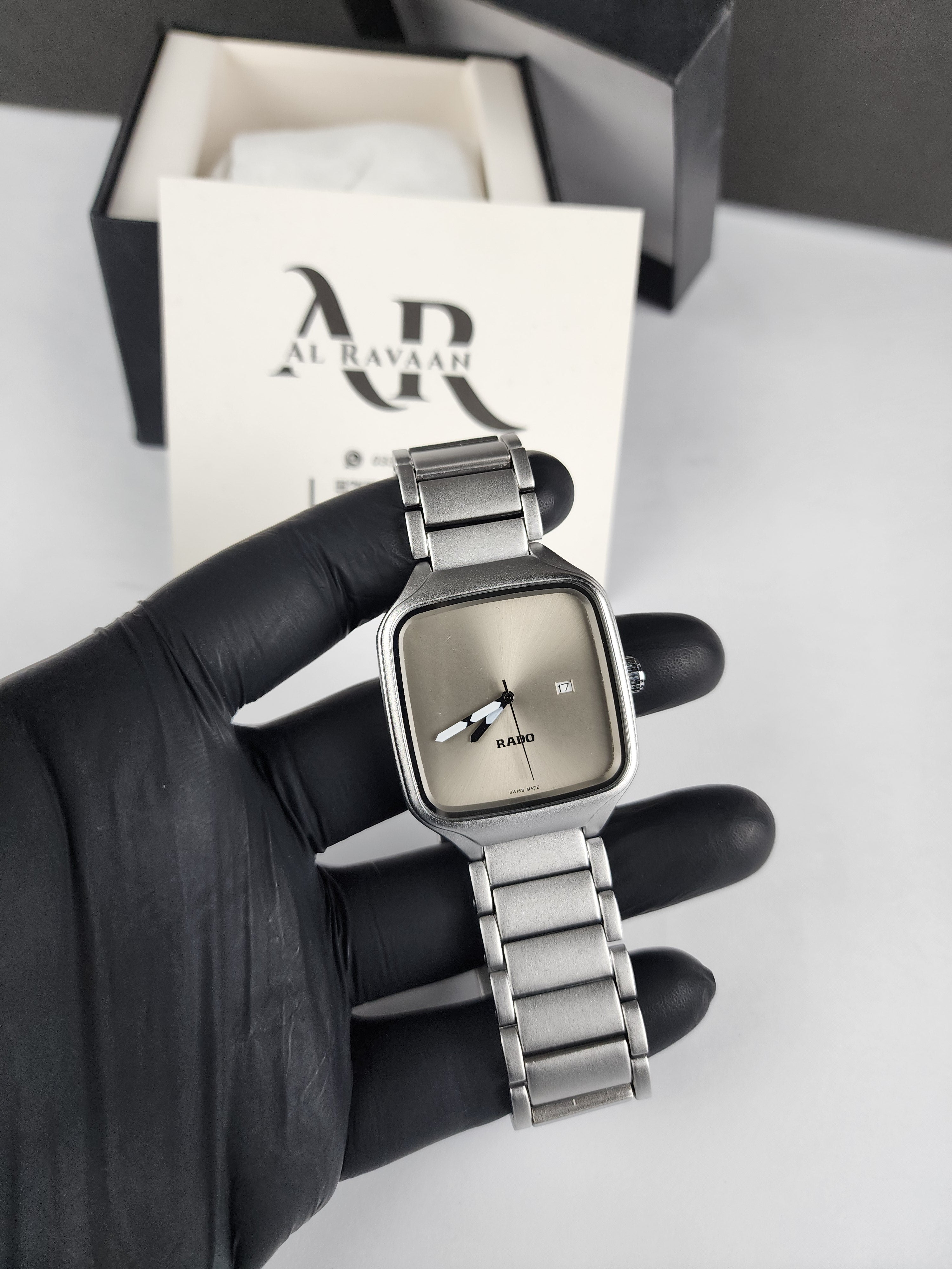 Rado Minimalist True Square Watch - Silver - Grey Dial