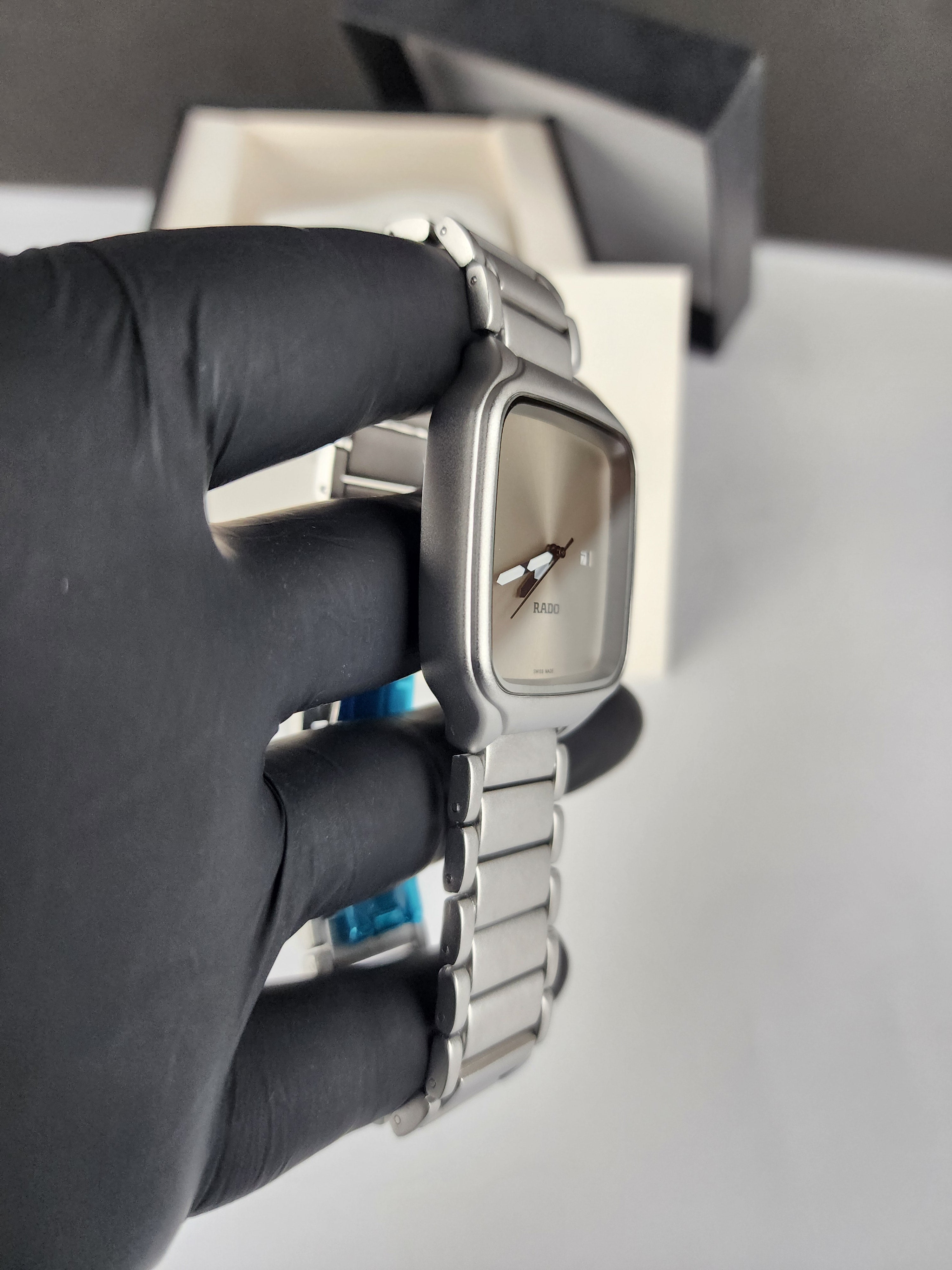 Rado Minimalist True Square Watch - Silver - Grey Dial