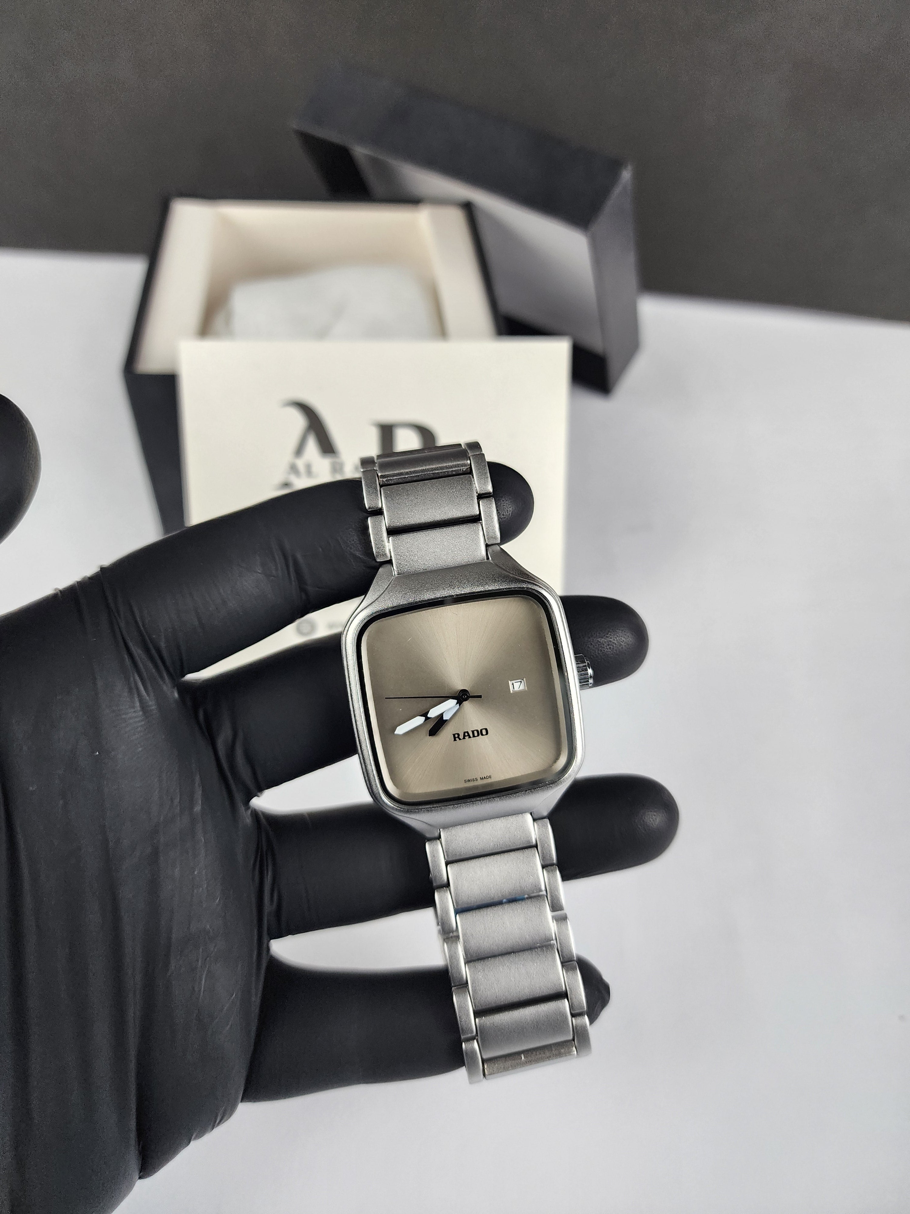 Rado Minimalist True Square Watch - Silver - Grey Dial