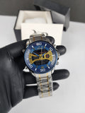Fitron Luxury Analog Digital Series - Two Tone - Blue Gold Dial