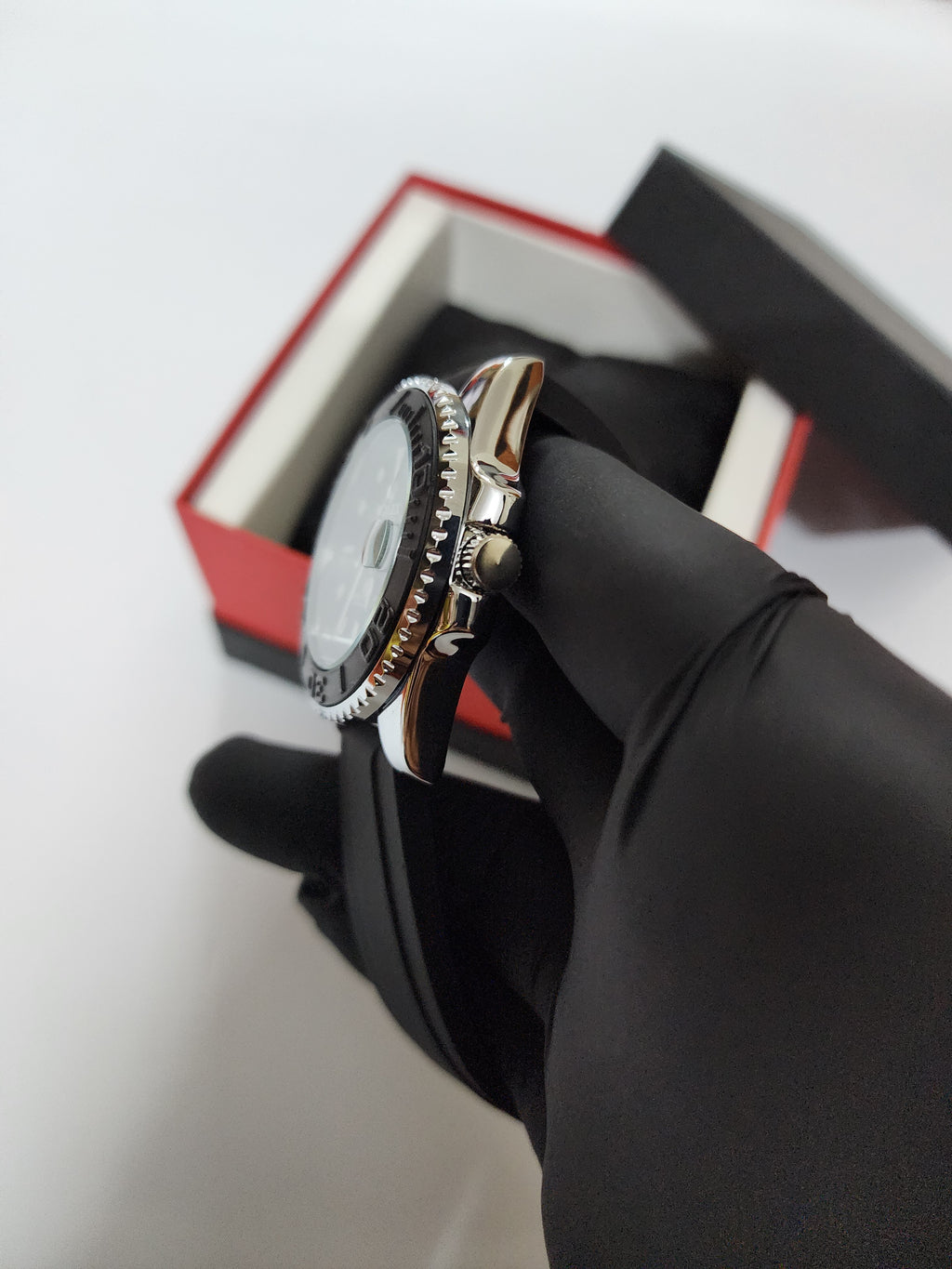 Rolex Rotating Bezel - Date Adjustment - Black Pvc Strap