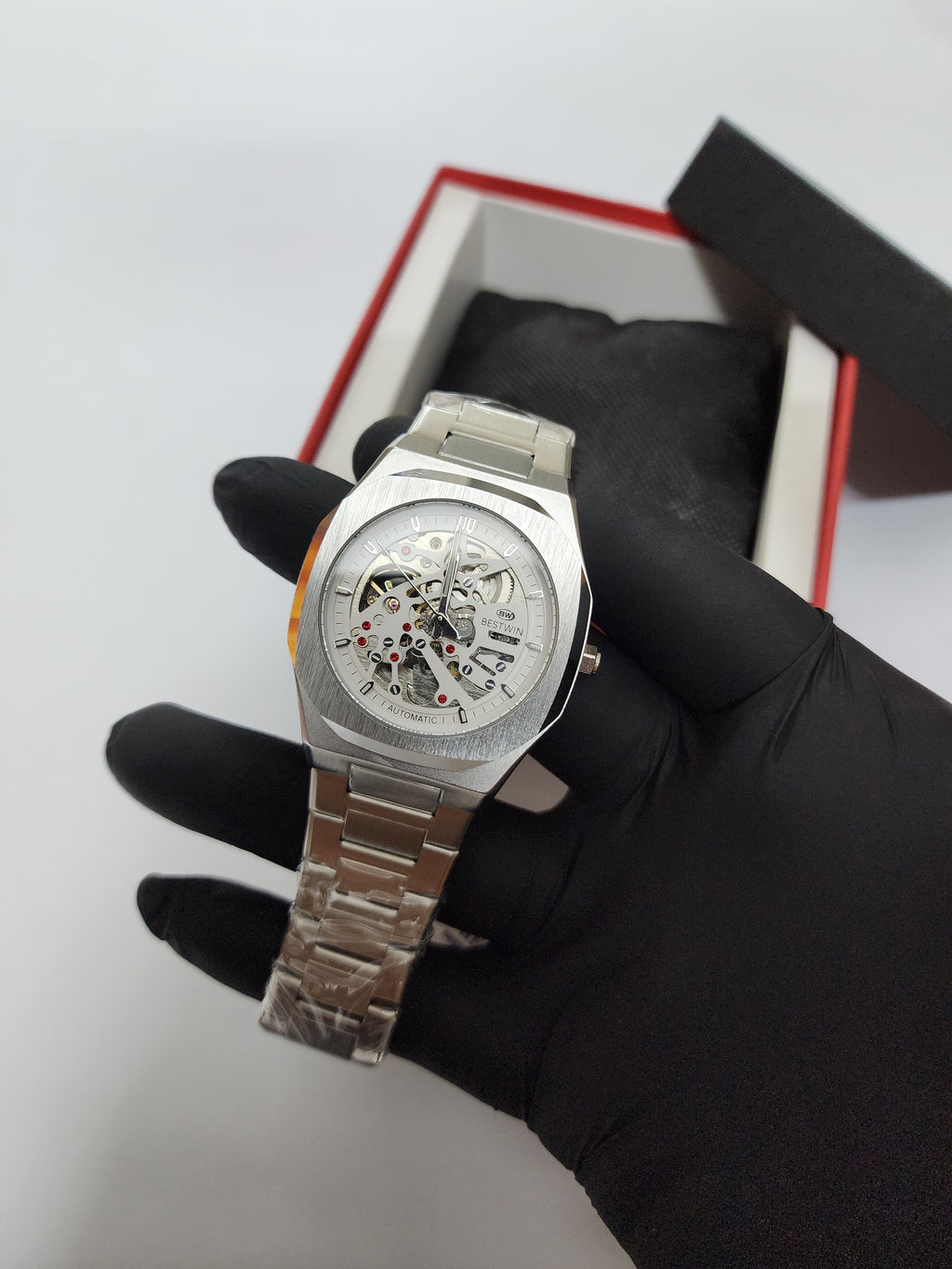 Bestwin Orginal - Automatic Movement Skeleton Dial - Silver