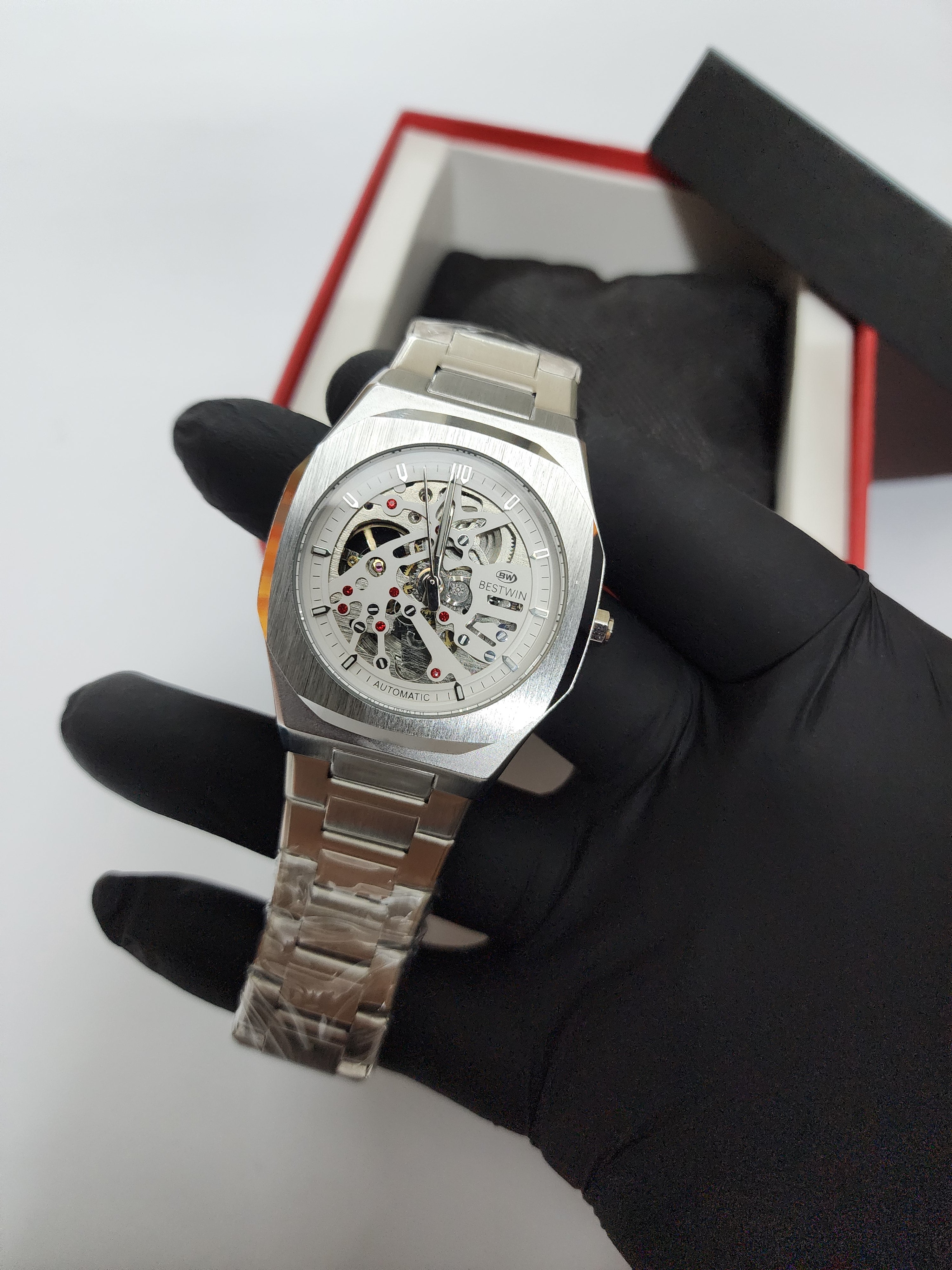 Bestwin Orginal - Automatic Movement Skeleton Dial - Silver