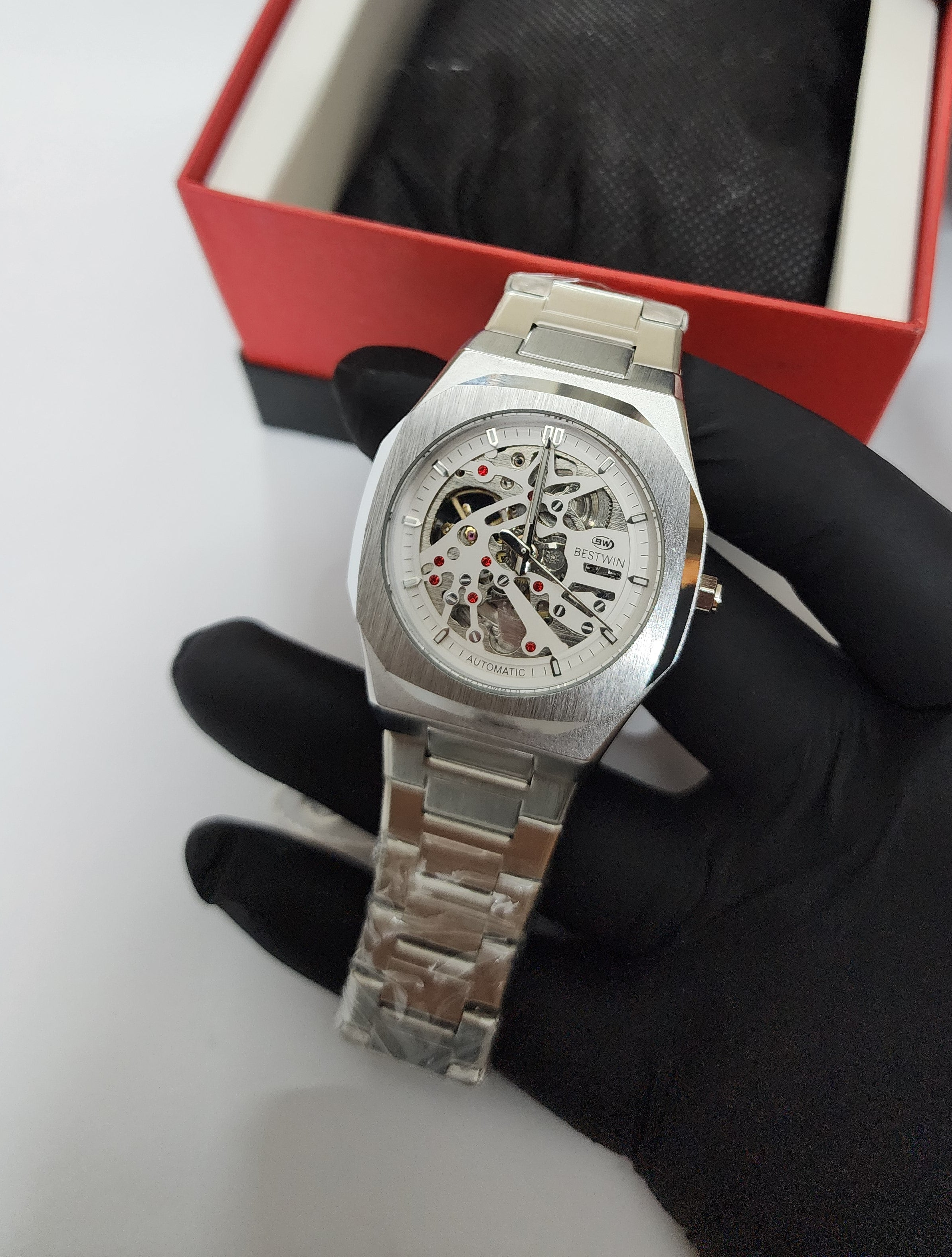 Bestwin Orginal - Automatic Movement Skeleton Dial - Silver