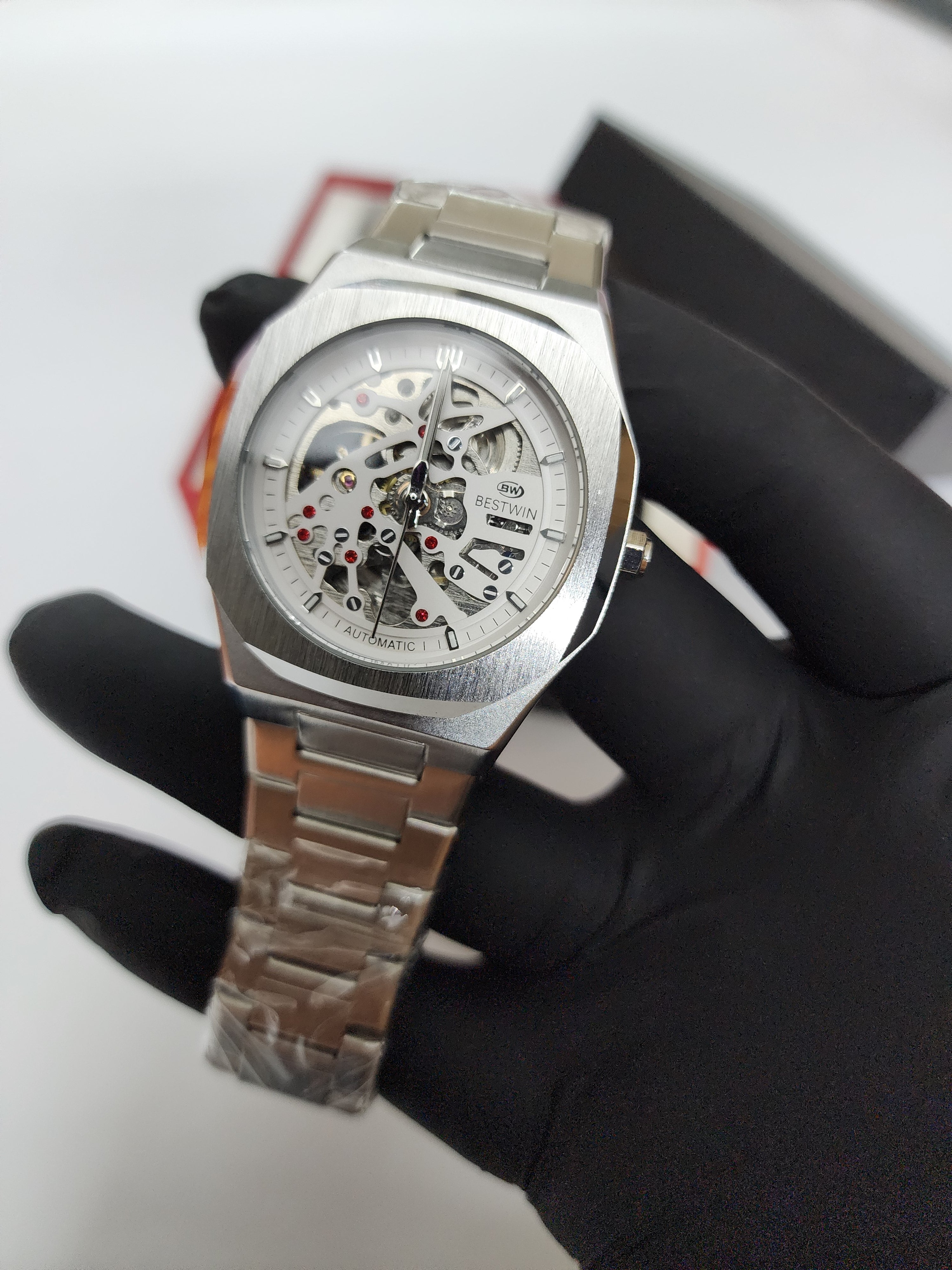Bestwin Orginal - Automatic Movement Skeleton Dial - Silver