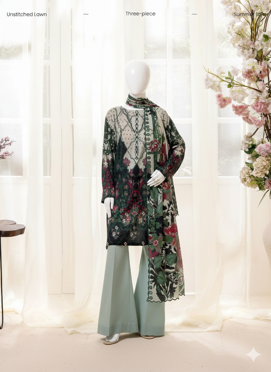 Al Ravaan - Sofia by Gul Jee Printed Lawn  - Design 2