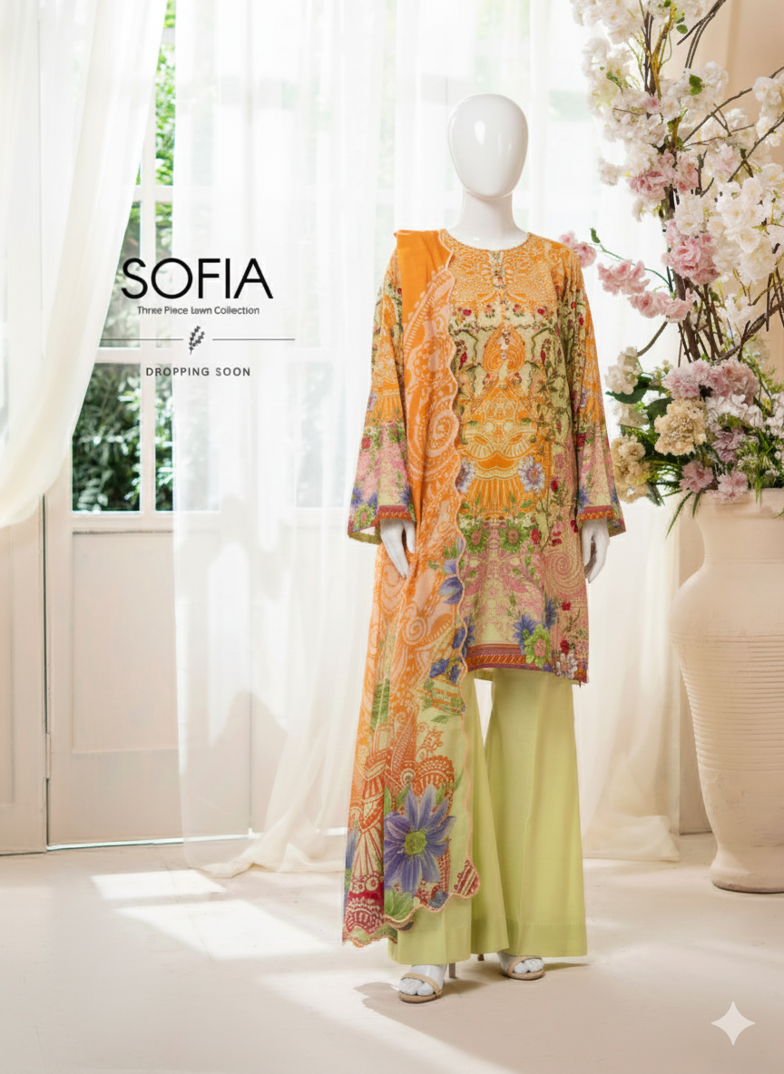Al Ravaan - Sofia by Gul Jee Printed Lawn  - Design 6