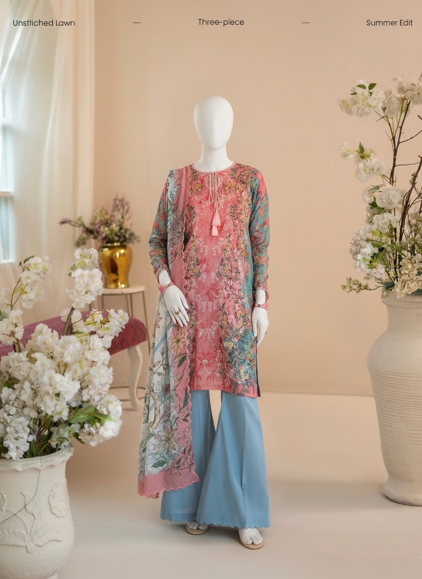 Al Ravaan - Sofia by Gul Jee Printed Lawn  - Design 8