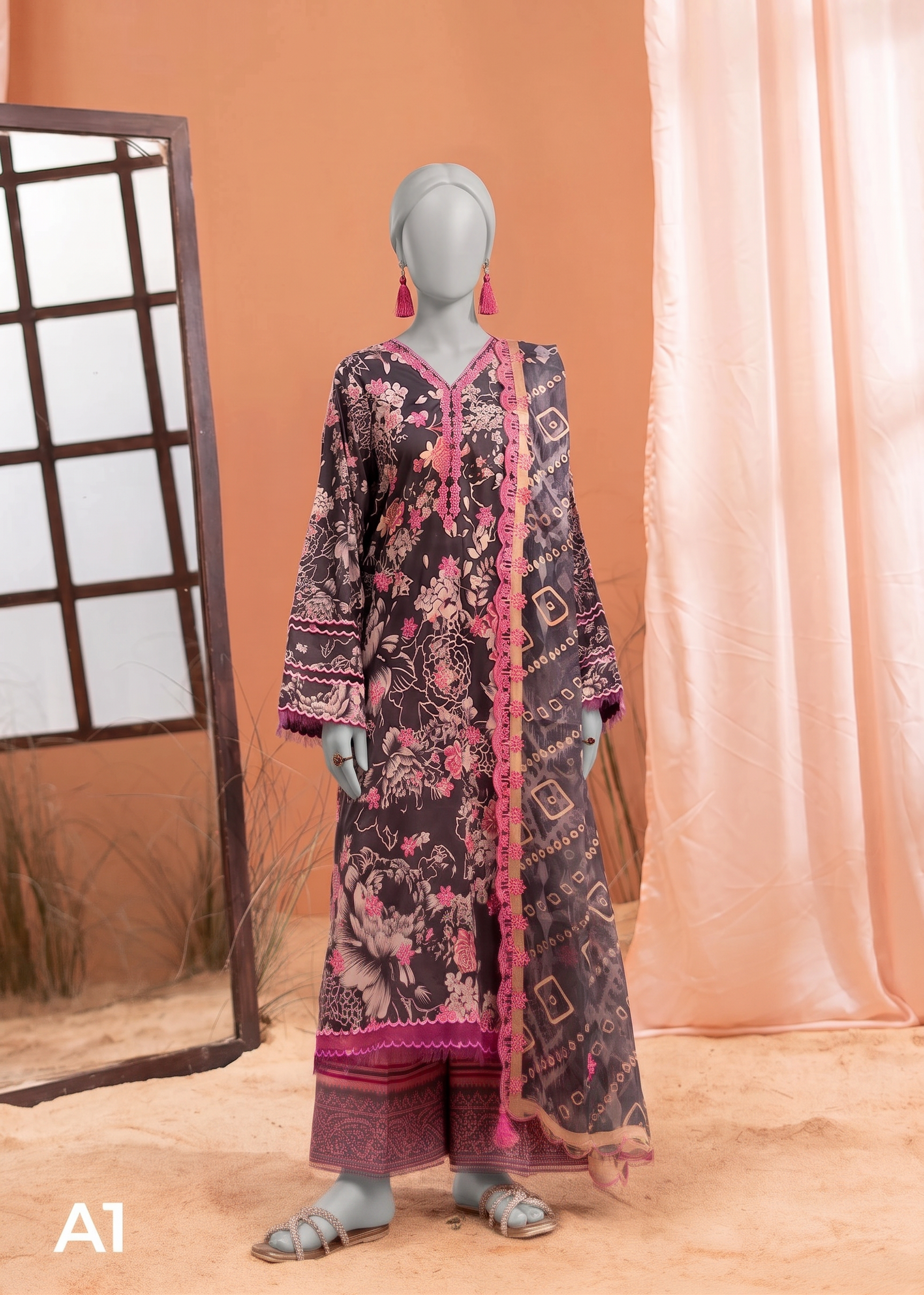 Al Ravaan - Mishaal By Gul Jee Embroidered Lawn - A1