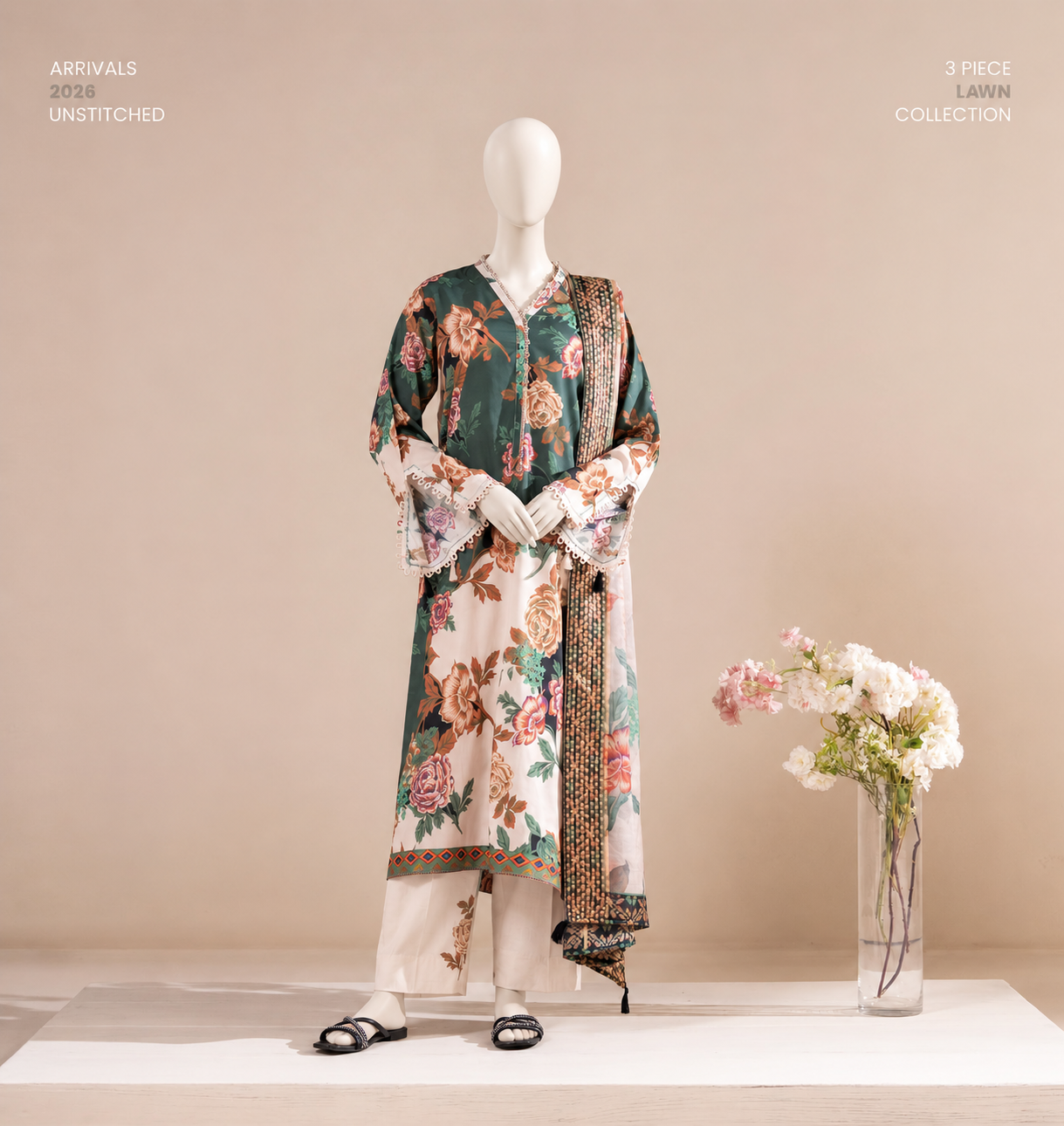 Al Ravaan - Popinn By Gul Jee Printed Lawn - A01