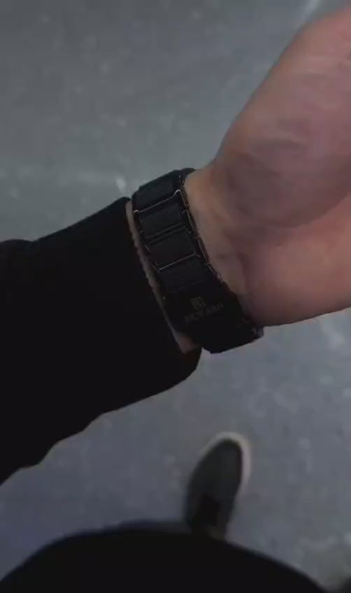 Reward VIP Premium Men's Chronograph Watch - All Black Edition - Silicone & Steel Hybrid Strap