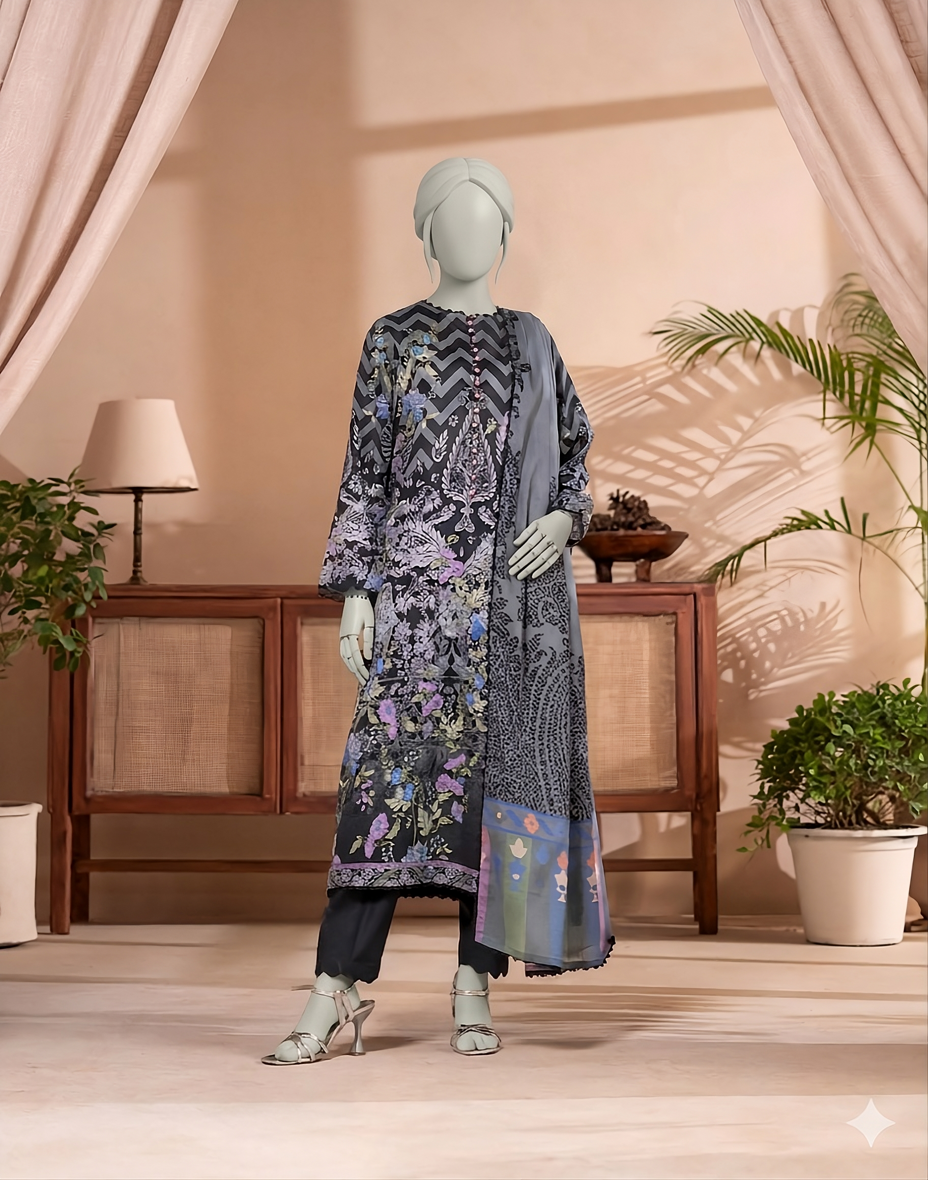 Al Ravaan - Nargis By Gul Jee Printed Lawn - A11